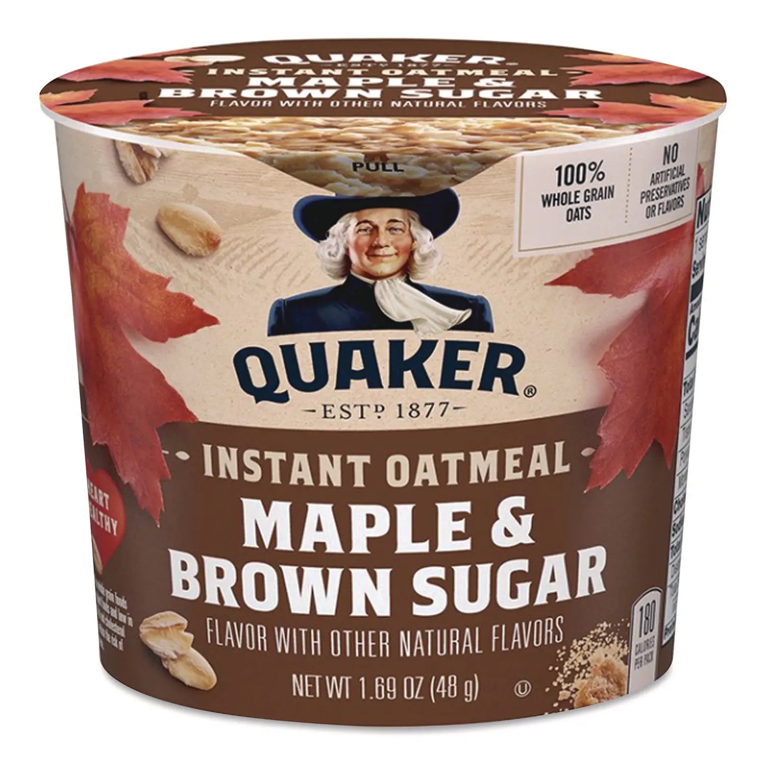 Quaker® Instant Oatmeal, Maple Brown Sugar, 1.69 oz Packet, 24/Carton