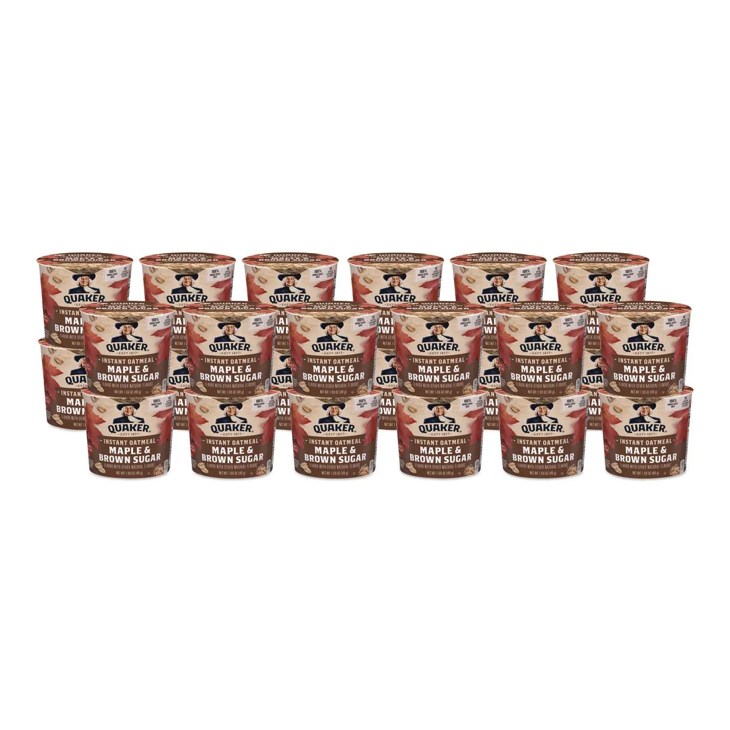 Quaker® Instant Oatmeal, Maple Brown Sugar, 1.69 oz Packet, 24/Carton