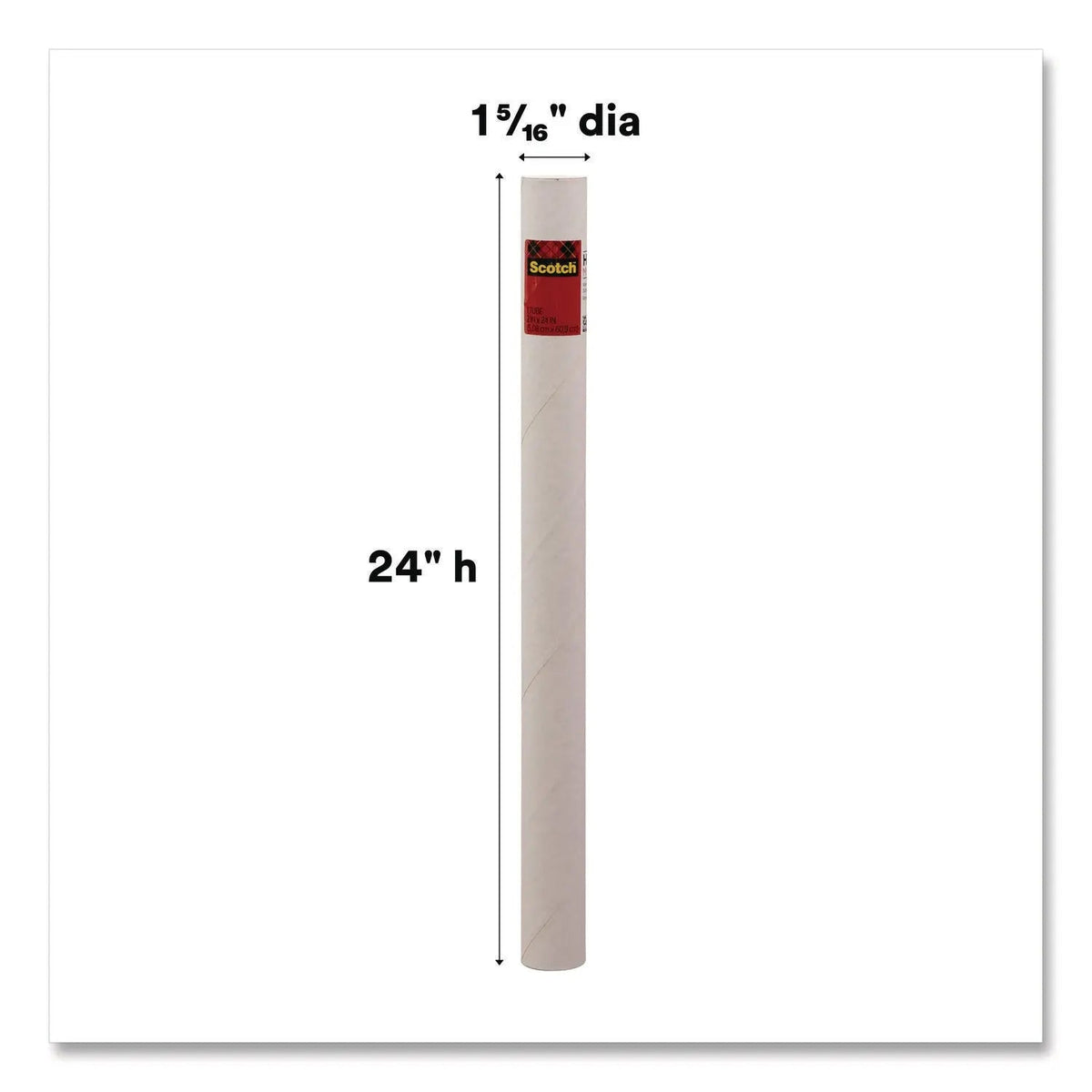 Scotch™ Mailing Tube, 24" Long, 2" Diameter, White