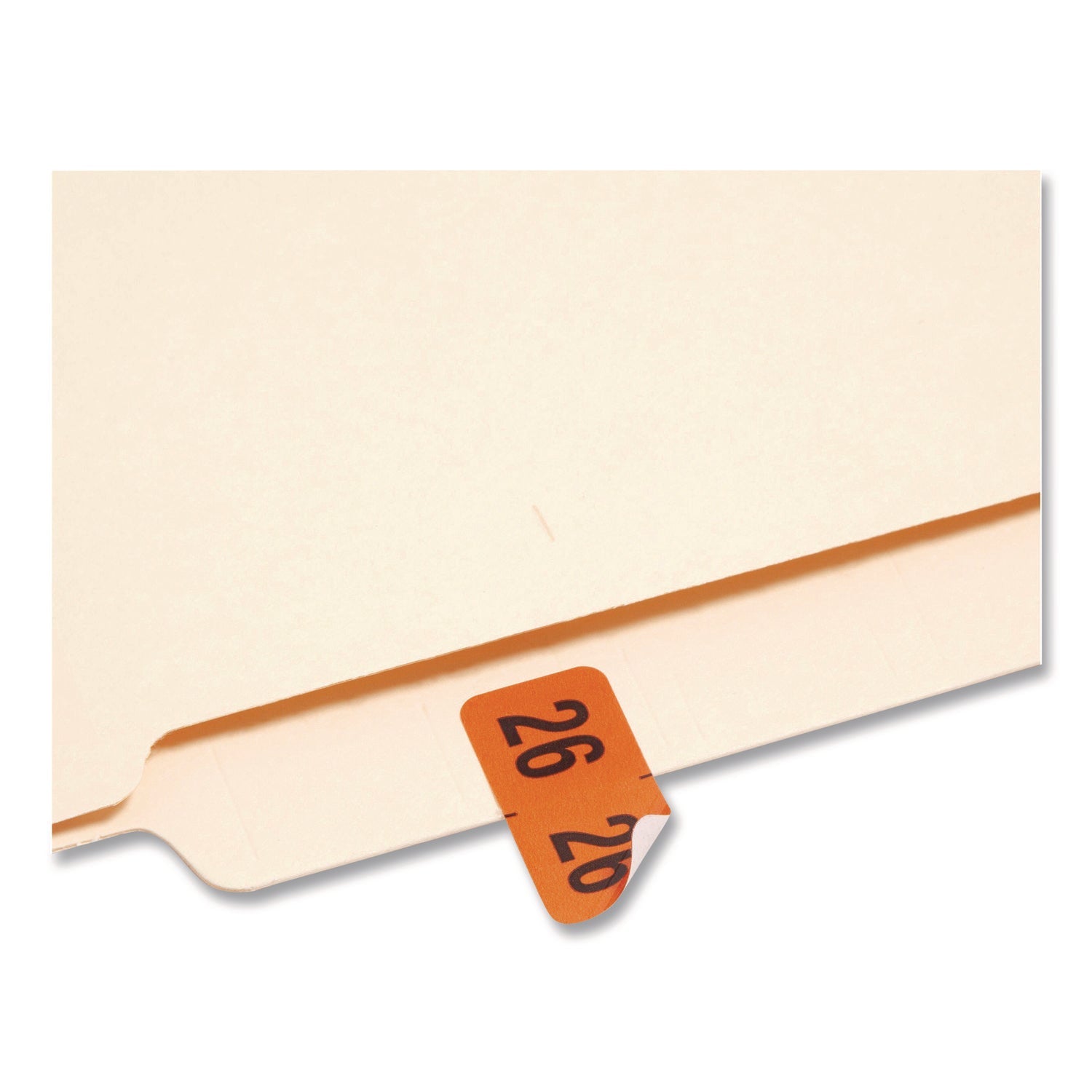 Smead Yearly End Tab File Folder Labels, 0.75 x 1.5, Orange, 500/Roll