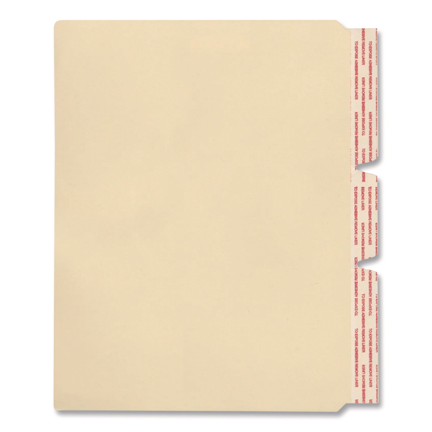 Medical Arts Press® Standard Side-Flap Classification Folder Dividers, Letter Size, Manila, 100/Box
