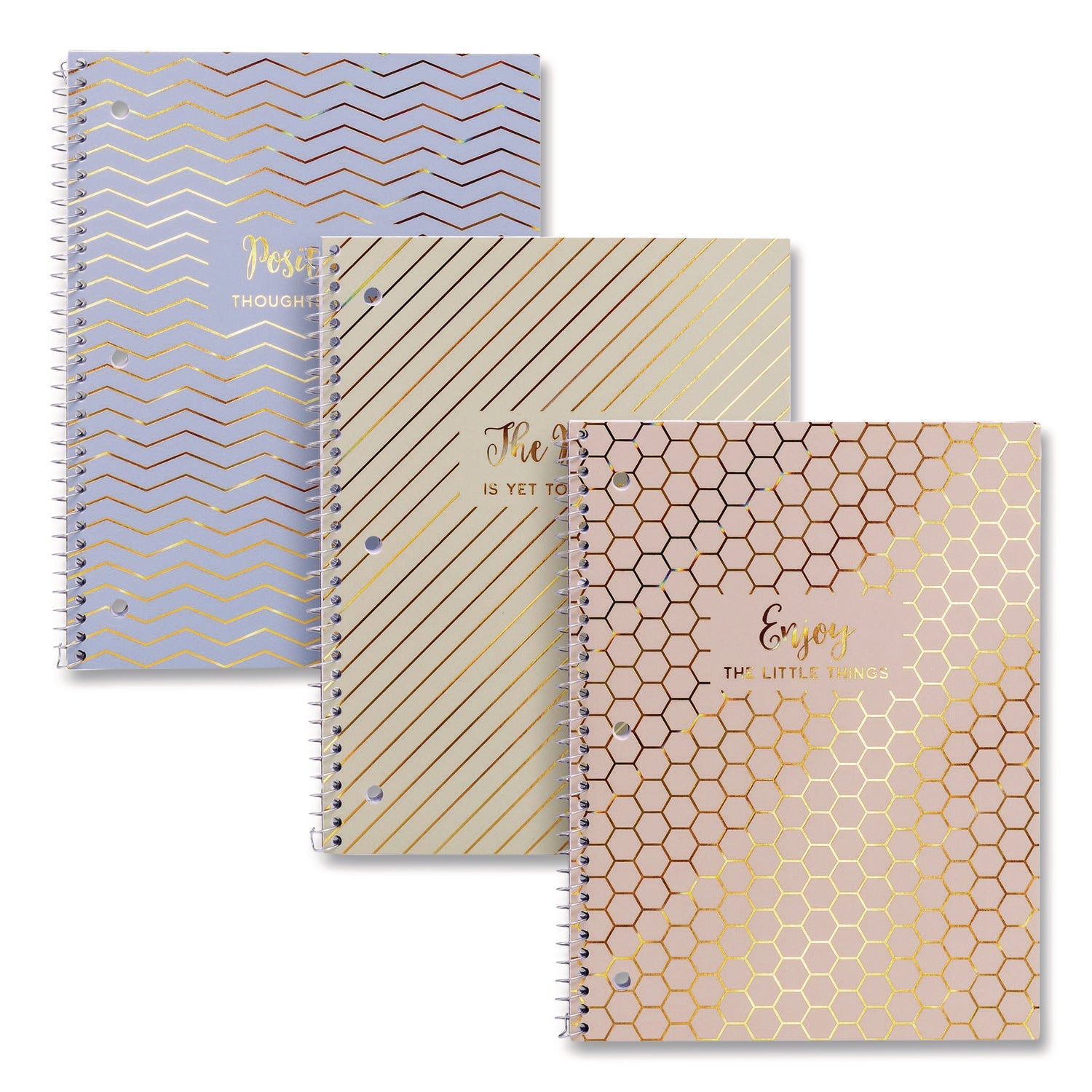 PUKKA PAD® 1-Subject Notebook, Medium/College Rule, Assorted Color Covers, (50) 10.5 x 8 Sheets, 3/Pack
