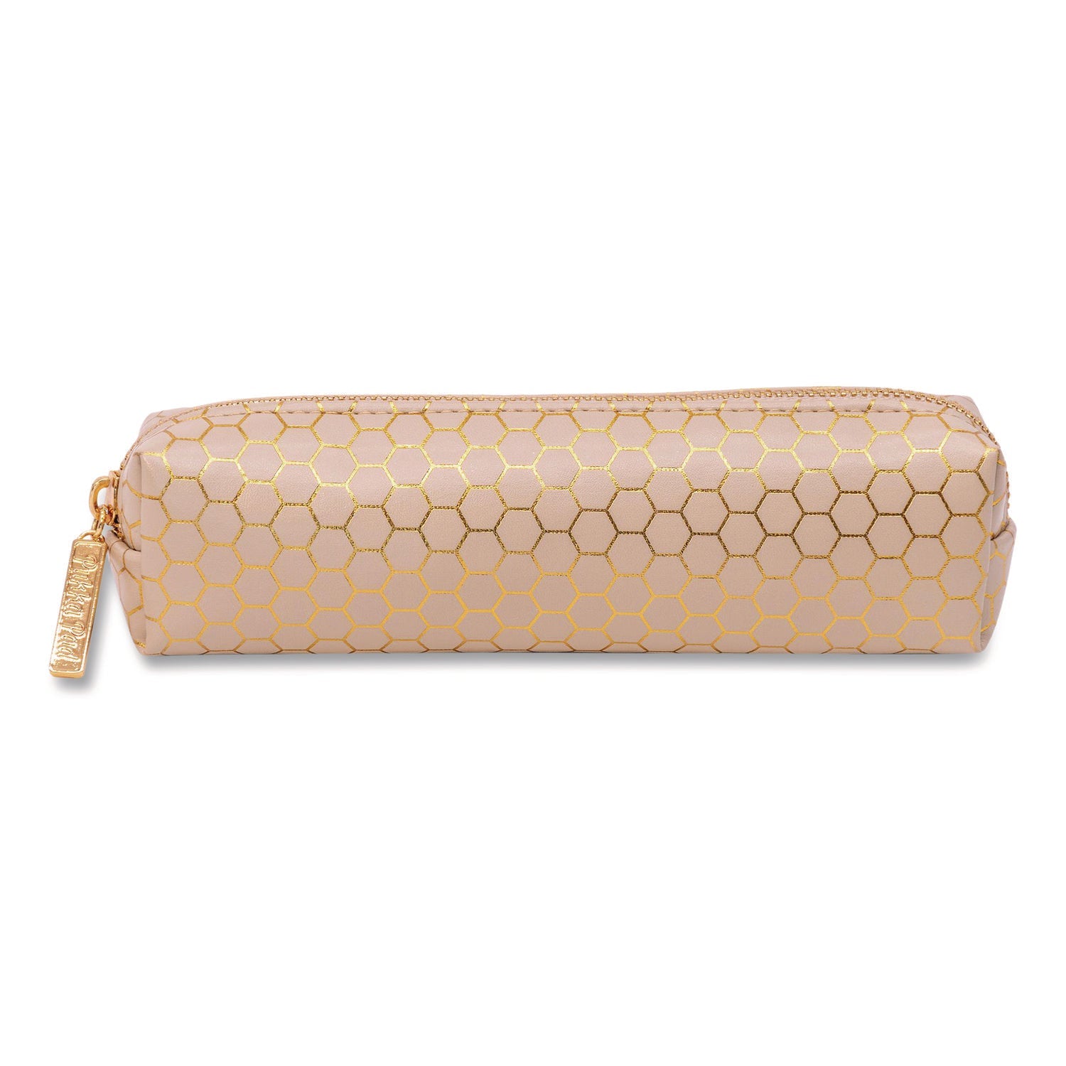 PUKKA PAD® Pencil Case, 8.07 x 2.36 x 2.55, Taupe, 6/Pack