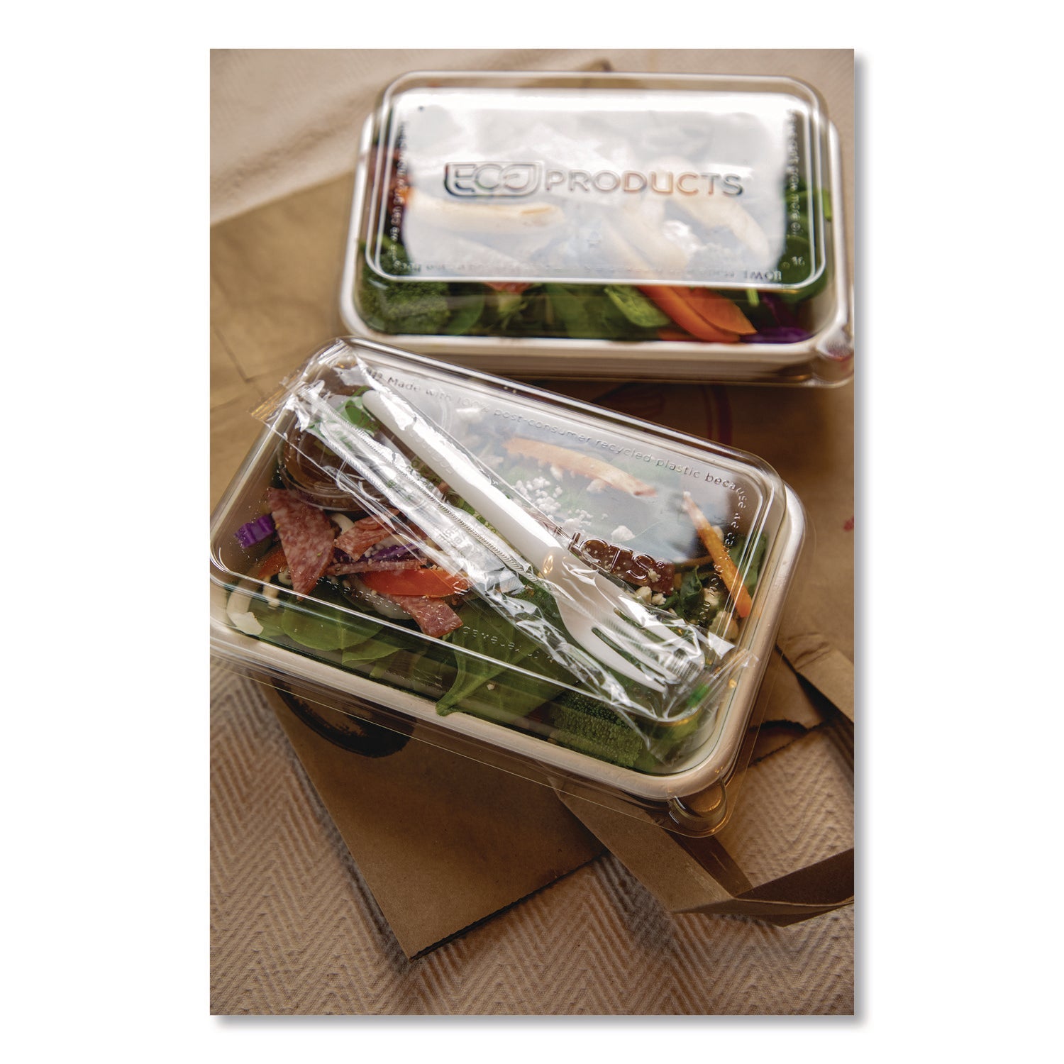 Eco-Products® Plantware CPLA Cutlery, Individually Wrapped, Fork, White, 1,000/Carton