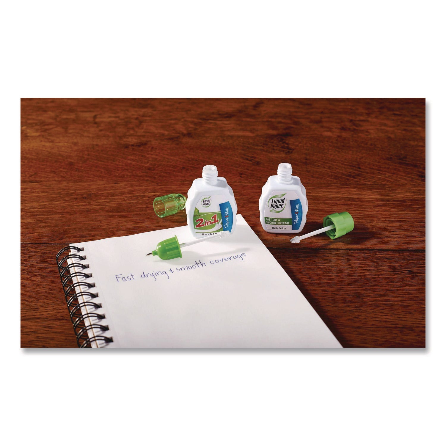 Paper Mate® Liquid Paper® Fast Dry Correction Fluid, 22 ml Bottle, White, Dozen