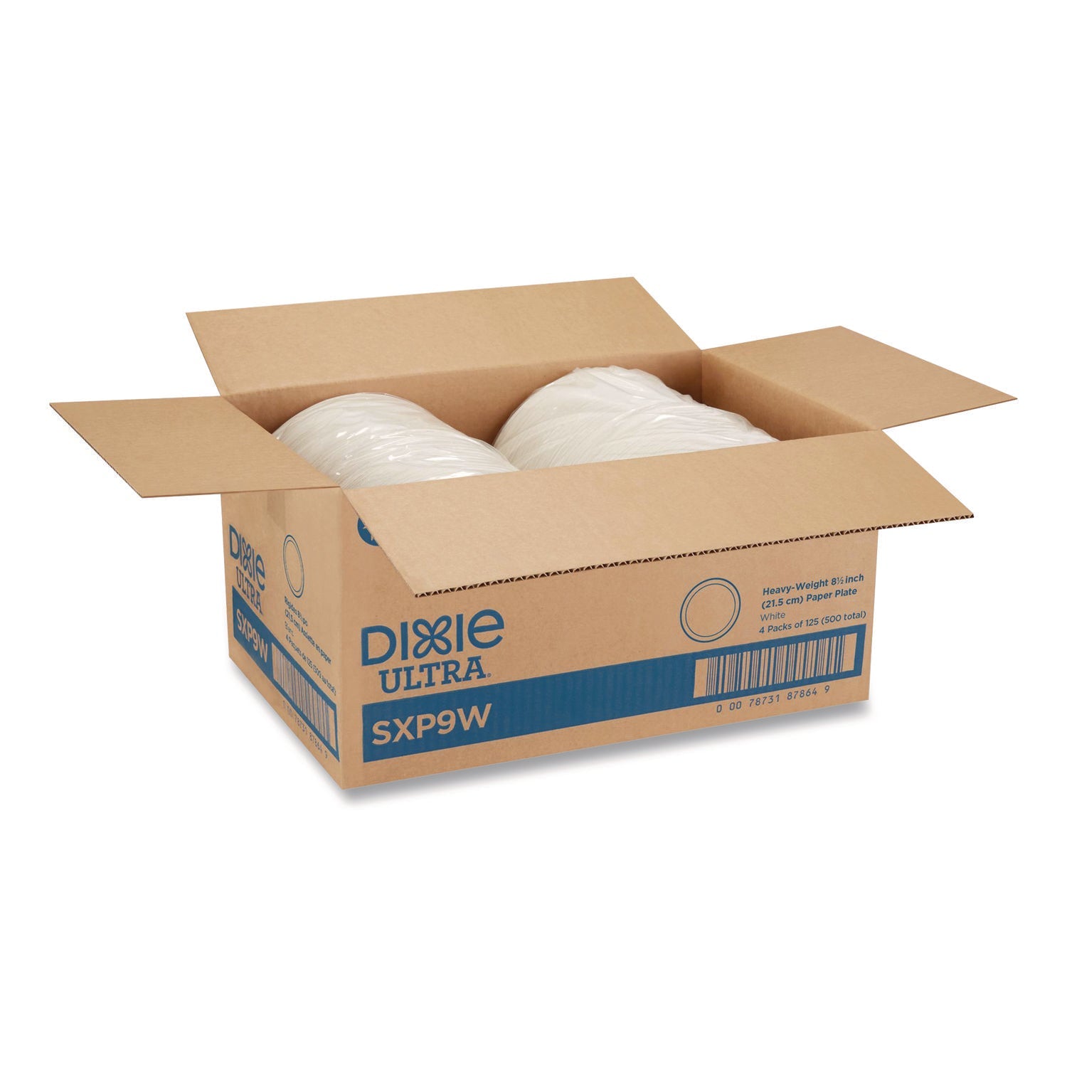 Dixie® Ultra® Heavy-Weight Paper Plates, 8.5" dia, 125/Pack, 4 Packs/Carton