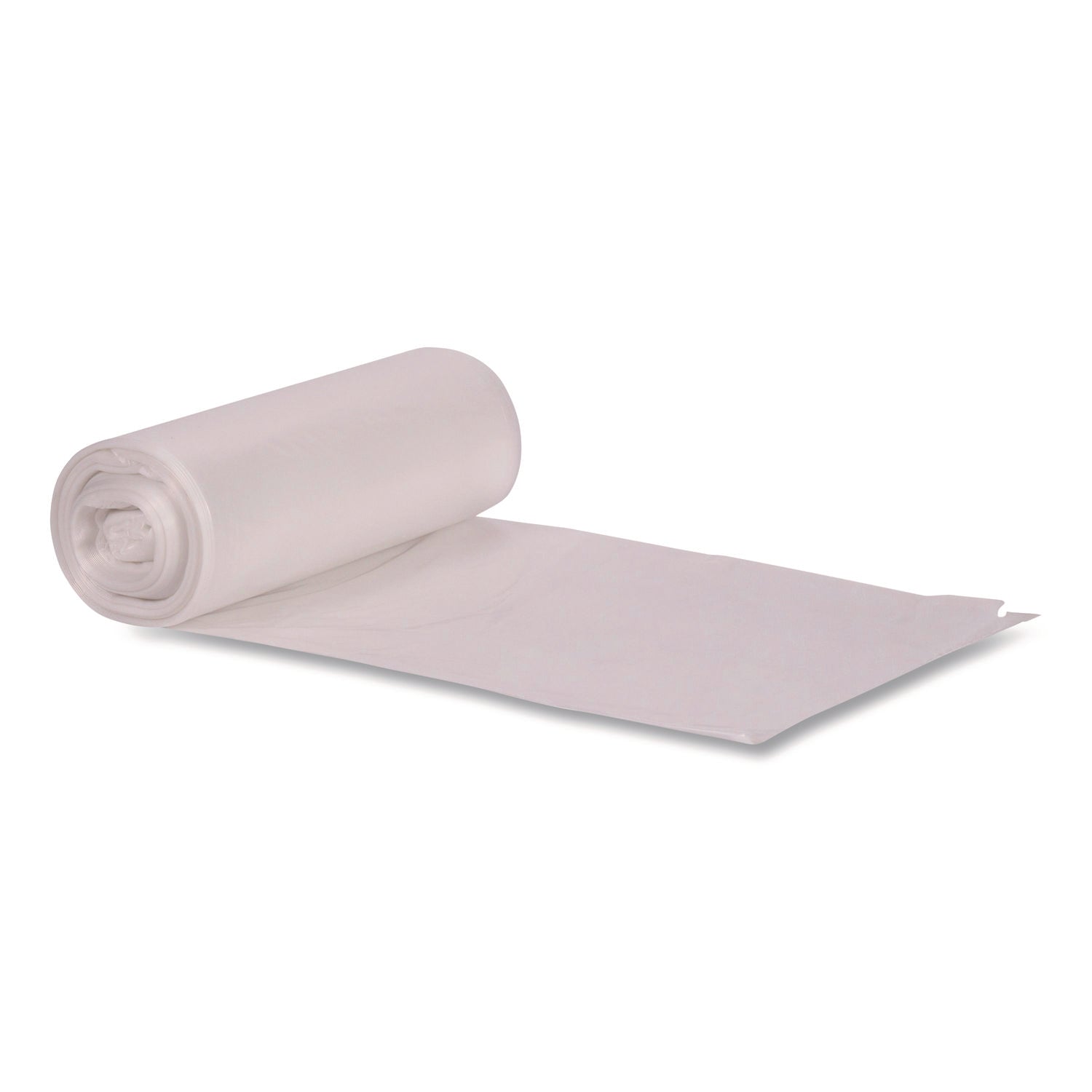 Boardwalk® Low-Density Waste Can Liners, 16 gal, 0.5 mil, 24 x 32, Clear, Perforated Roll, 500/Carton - Bloom Skins