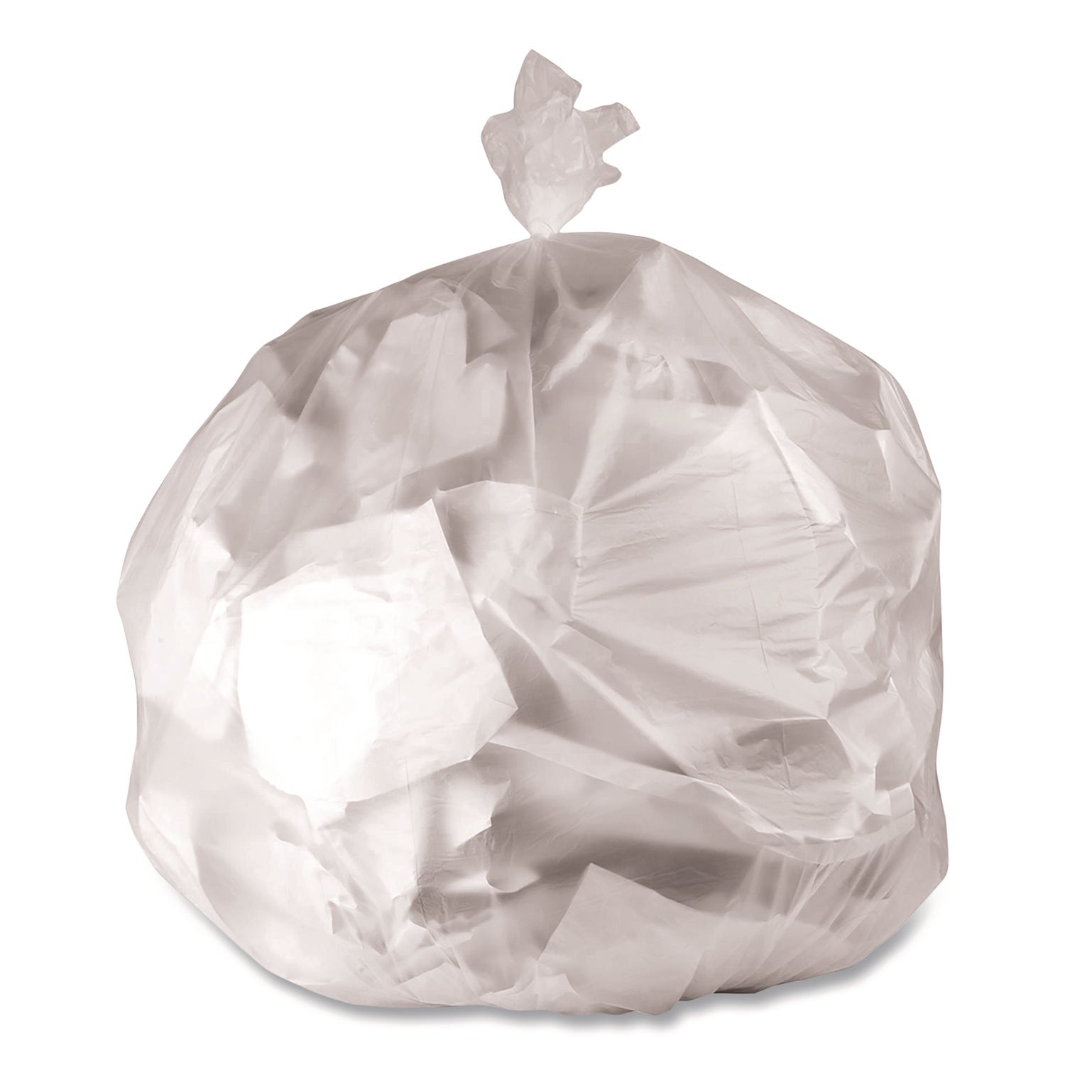 Boardwalk® High-Density Can Liners, 45 gal, 22 mic, 40 x 48, Natural, Perforated Roll, 150/Carton - Bloom Skins