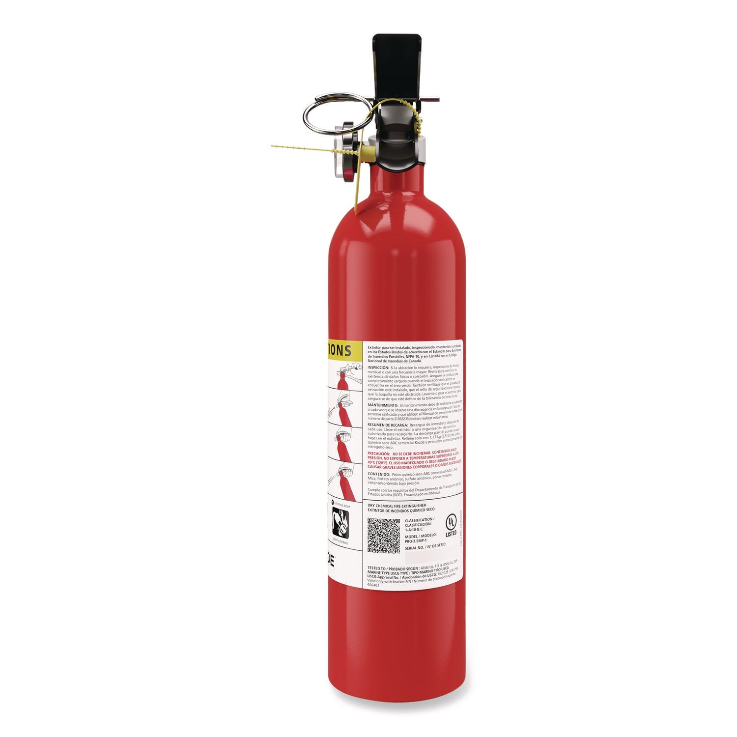 Kidde ProLine Dry-Chemical Commercial Fire Extinguisher, 1-A, 10-B:C