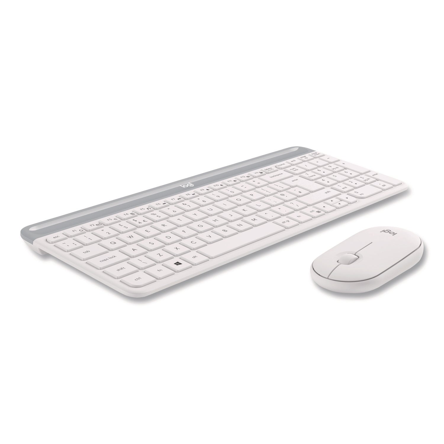 Logitech® MK470 Slim Wireless Keyboard and Mouse Combo, 2.4 GHz/33 ft Wireless Range, Off-White - Bloom Skins