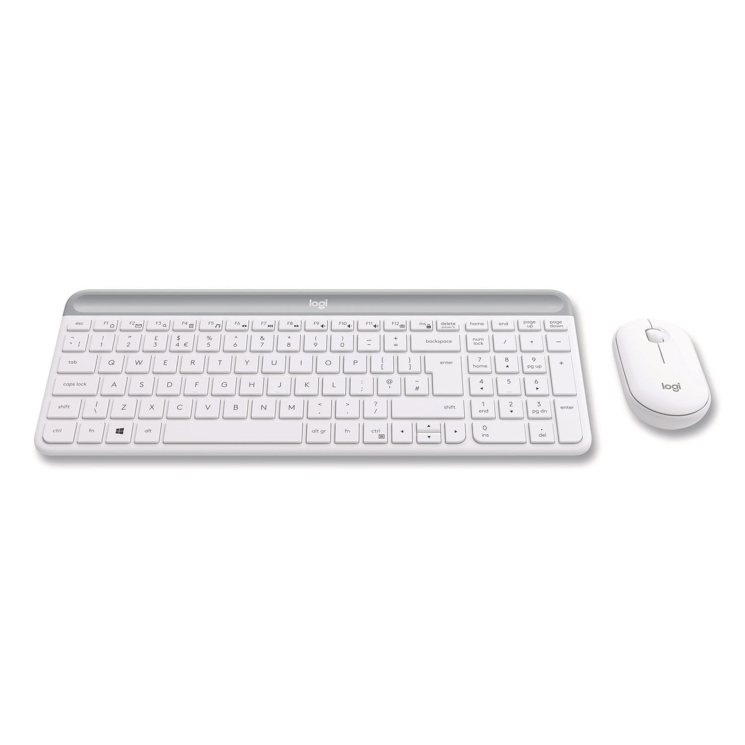 Logitech® MK470 Slim Wireless Keyboard and Mouse Combo, 2.4 GHz/33 ft Wireless Range, Off-White - Bloom Skins