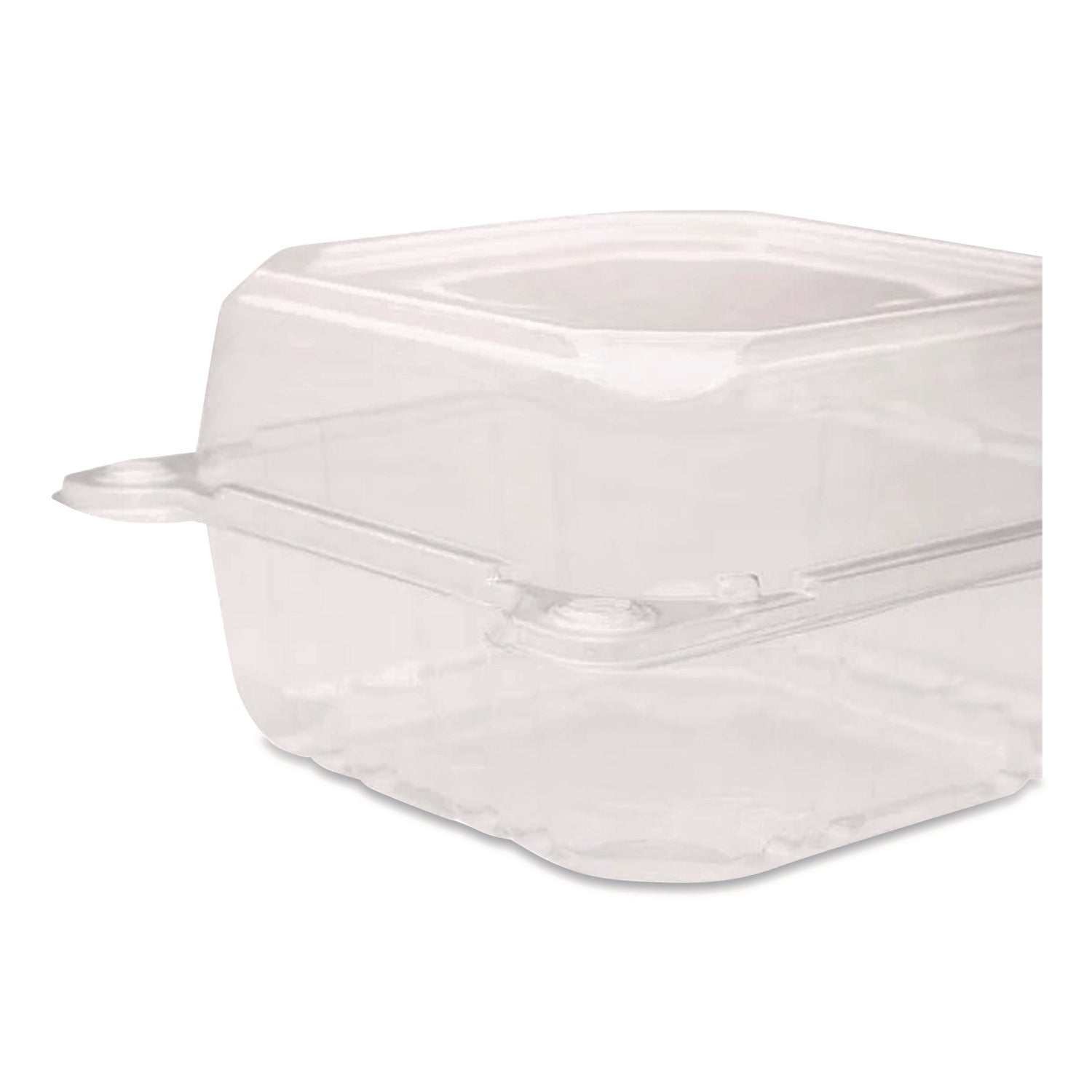 Karat® PET Plastic Hinged Container, 6 x 6 x 3.3, Clear, Plastic, 500/Carton
