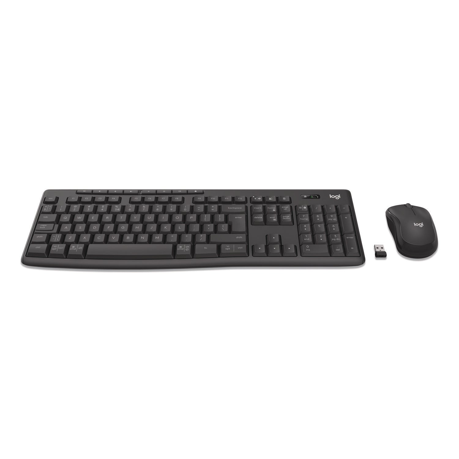 Logitech® MK370 Combo for Business, 33 ft Wireless Range, Graphite