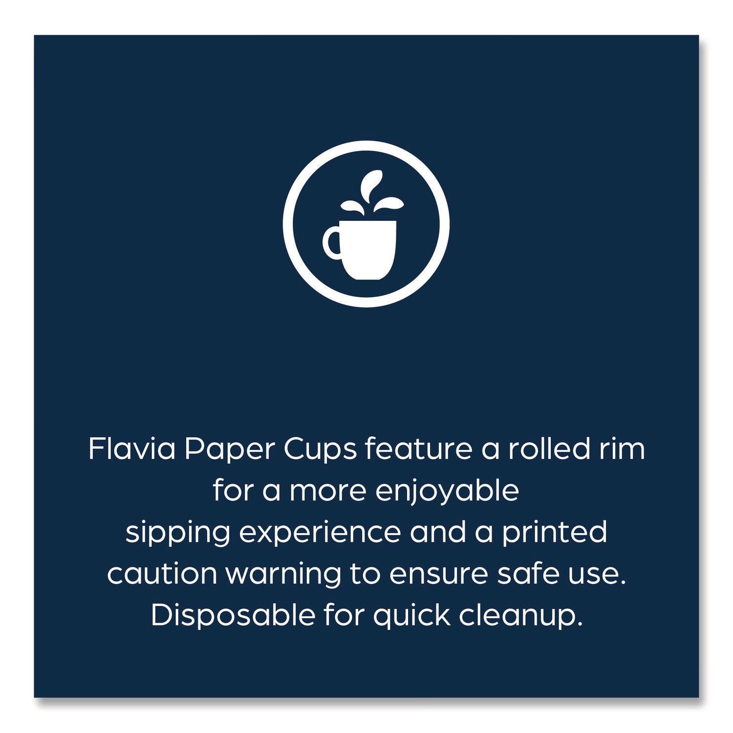 FLAVIA® Hot Beverage Paper Cup 10 oz, FLAVIA Design, Blue, 100/Sleeve, 10 Sleeves/Carton