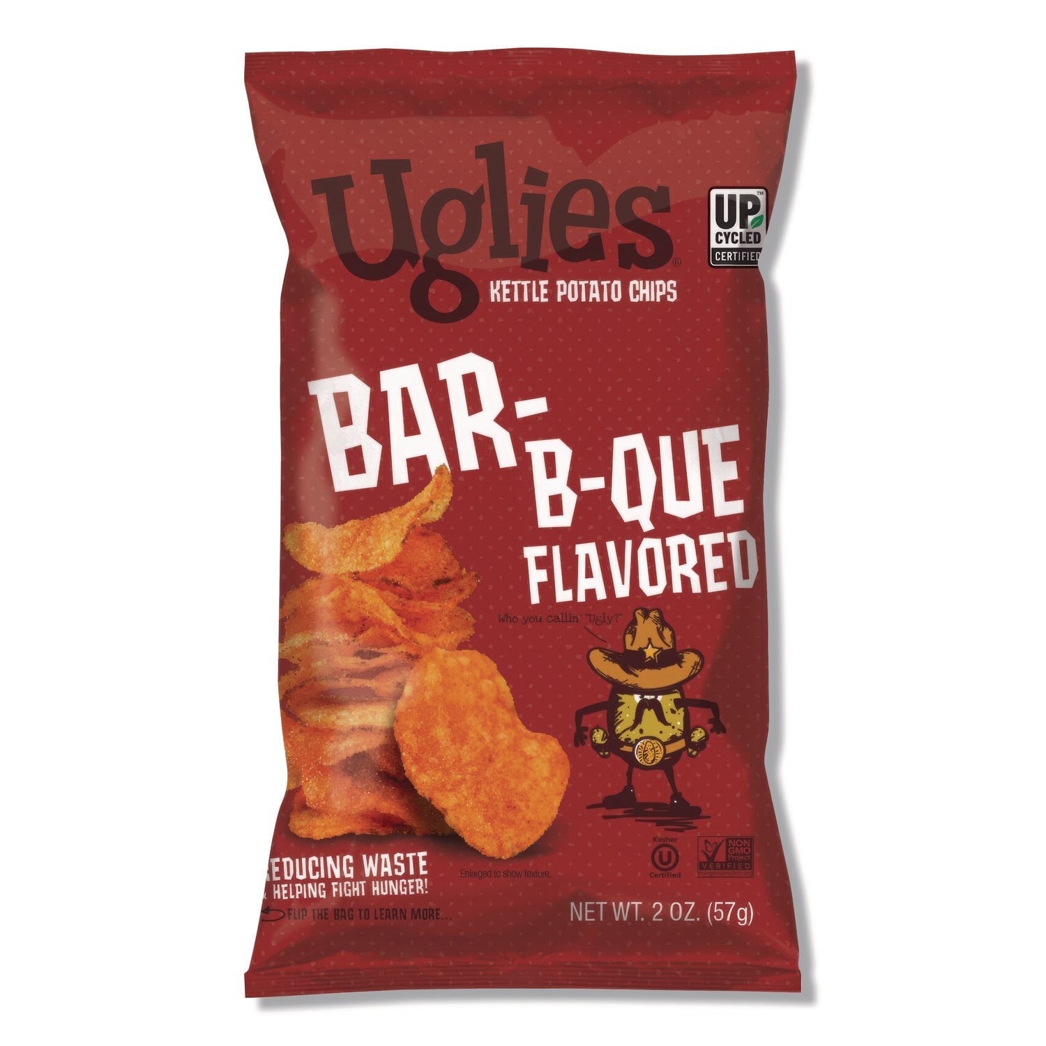 Uglies® Kettle Potato Chips, Bar-B-Que, 2 oz Bags, 24/Carton