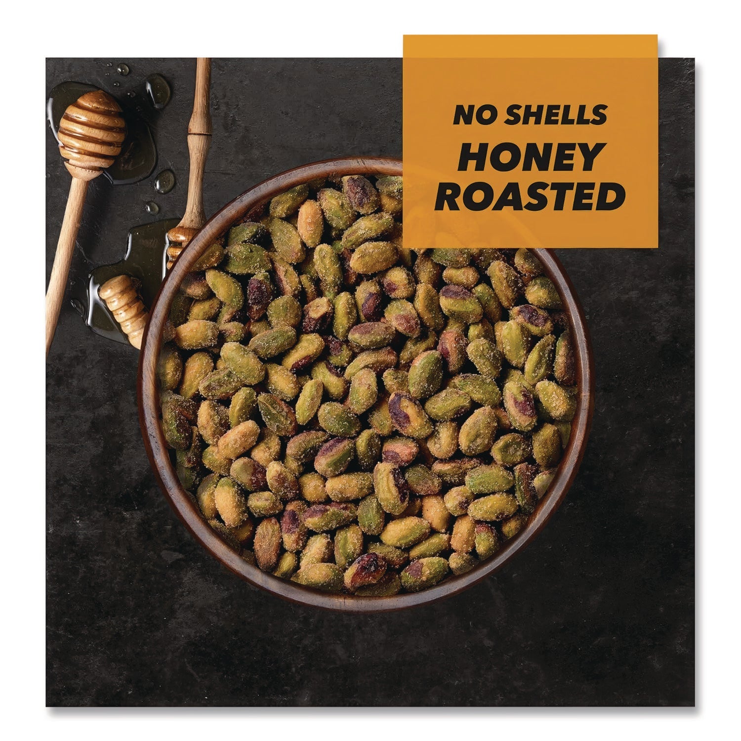 Wonderful® No Shells Honey Roasted Pistachios, 2.25 oz Bags, 8/Box