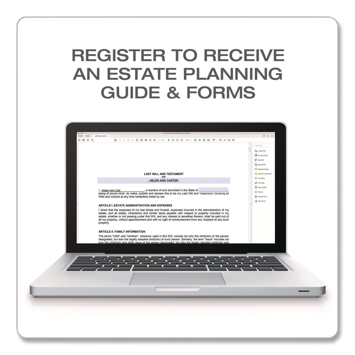 Adams® Last Will and Testament Digital Forms Kit with Manual and Estate Guide, Inkjet/Laser, 8.5 x 11, Unlimited Number of Forms