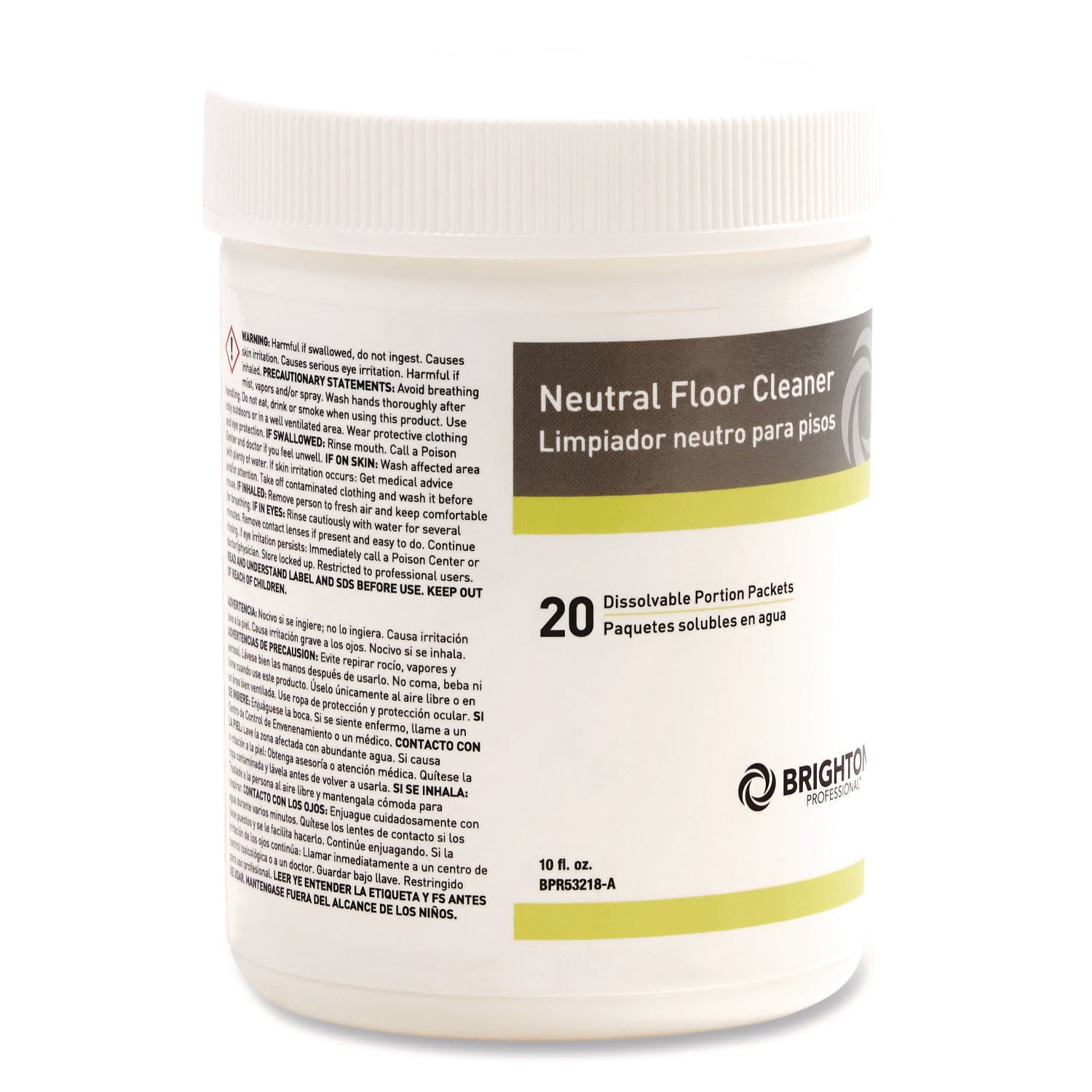 Brighton Professional™ Dissolvable Floor Cleaner Packets, Lavender Scent, 10 oz, 20/Pack