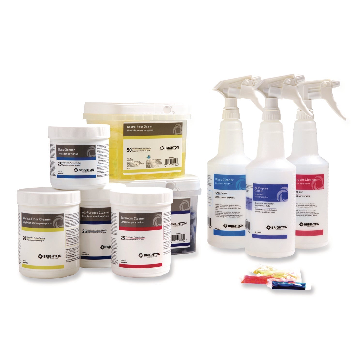 Brighton Professional™ Dissolvable Floor Cleaner Packets, Lavender Scent, 10 oz, 20/Pack