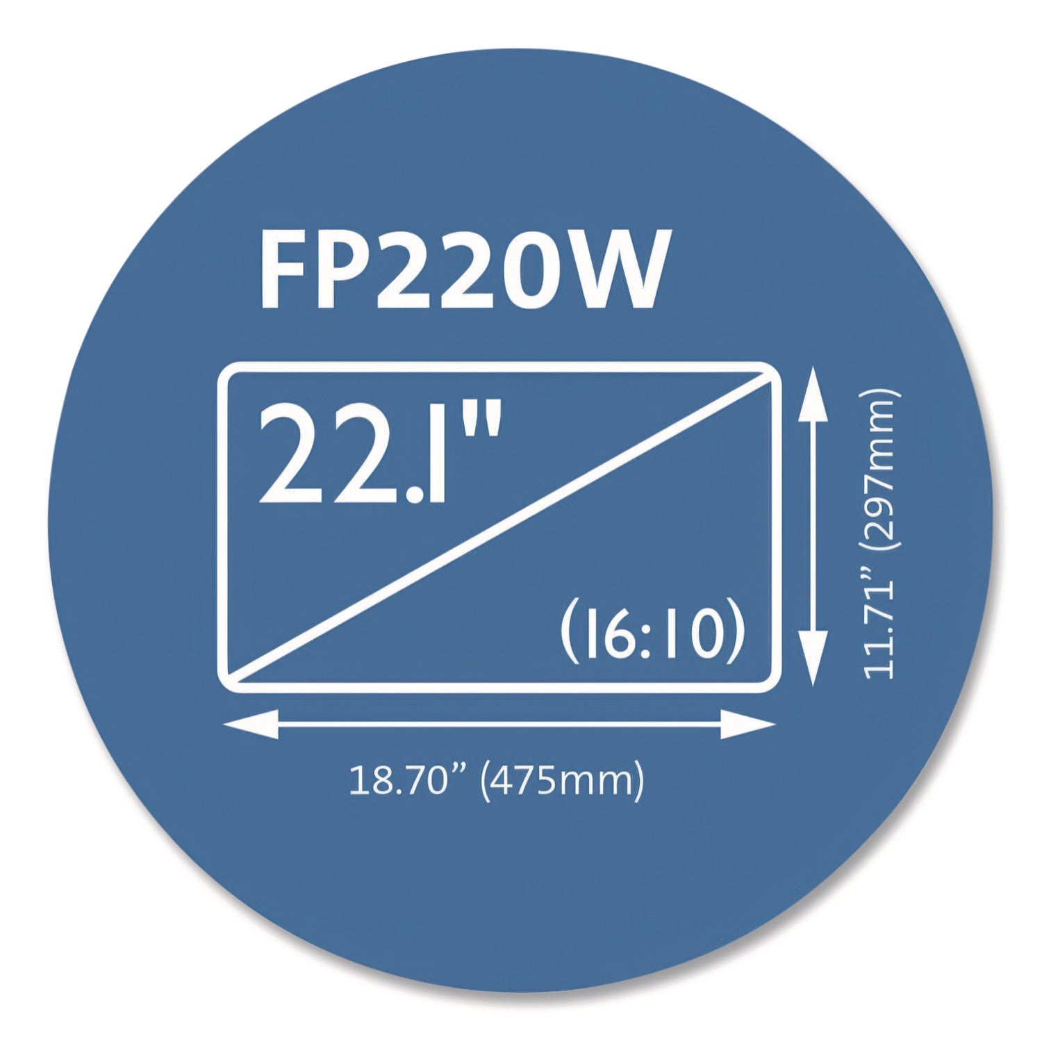 Kensington® Anti-Glare Reversible Privacy Screen for 22.1" Widescreen Monitor, 16:10 Aspect Ratio