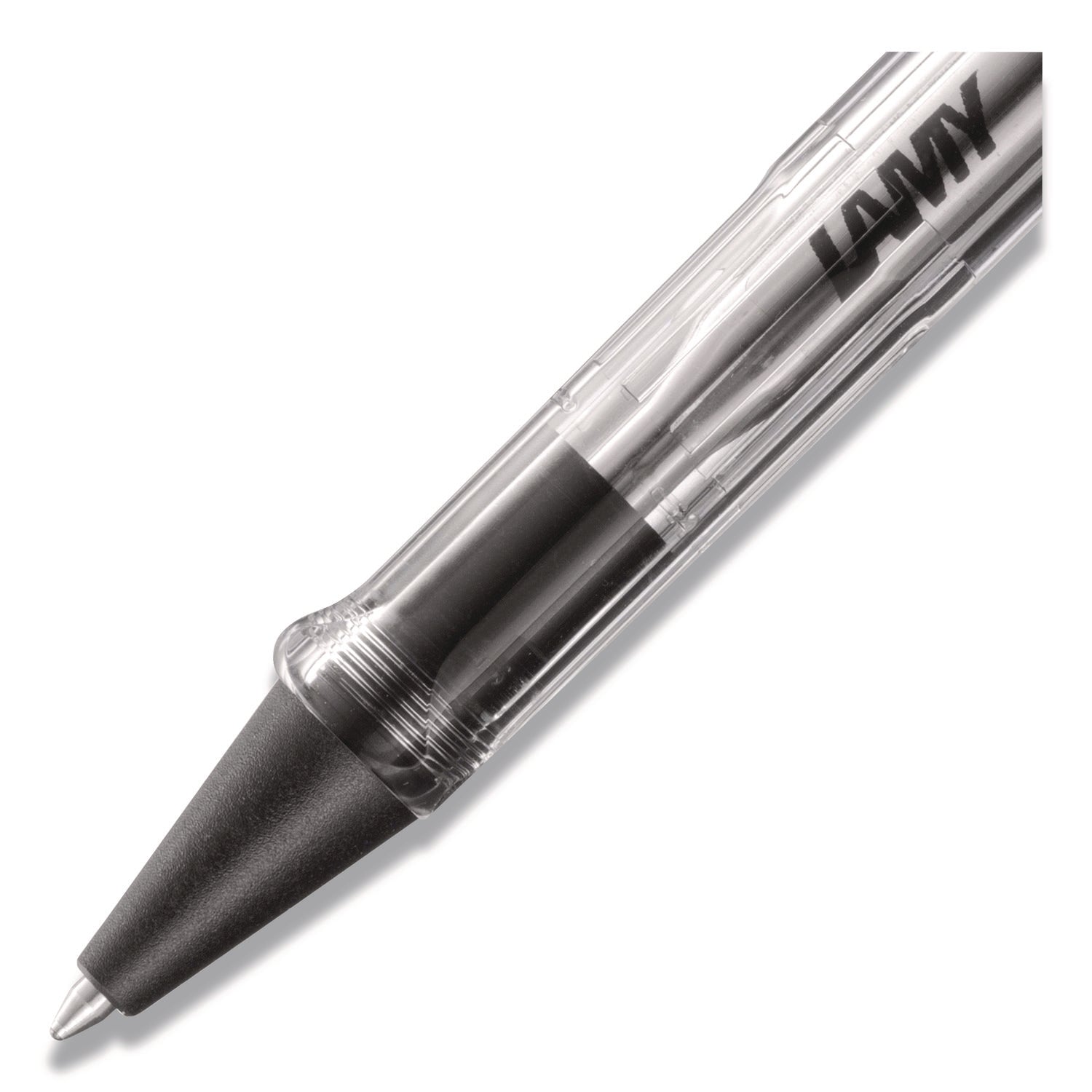 LAMY Vista Ballpoint Pen, Retractable, Medium, Black Ink, Clear/Black Barrel
