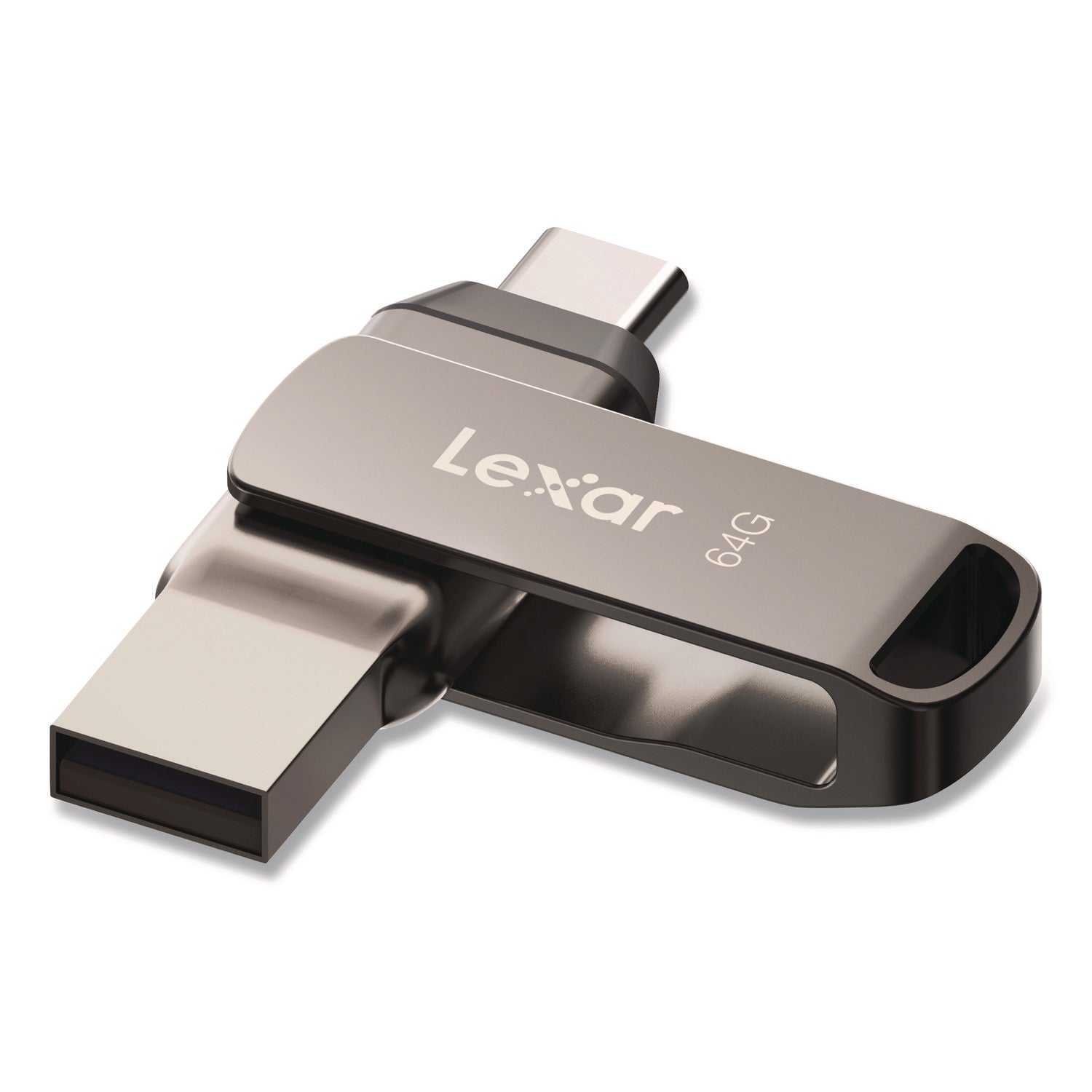 Lexar™ JumpDrive D400 USB 3.1 Flash Drive, 64 GB, Titanium