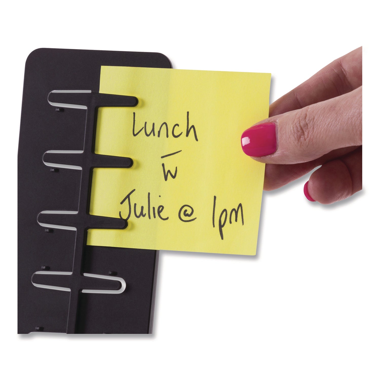 NoteTower Desktop Pro Plastic Document Stand Bar, 2 Sheet Capacity, Plastic, Black