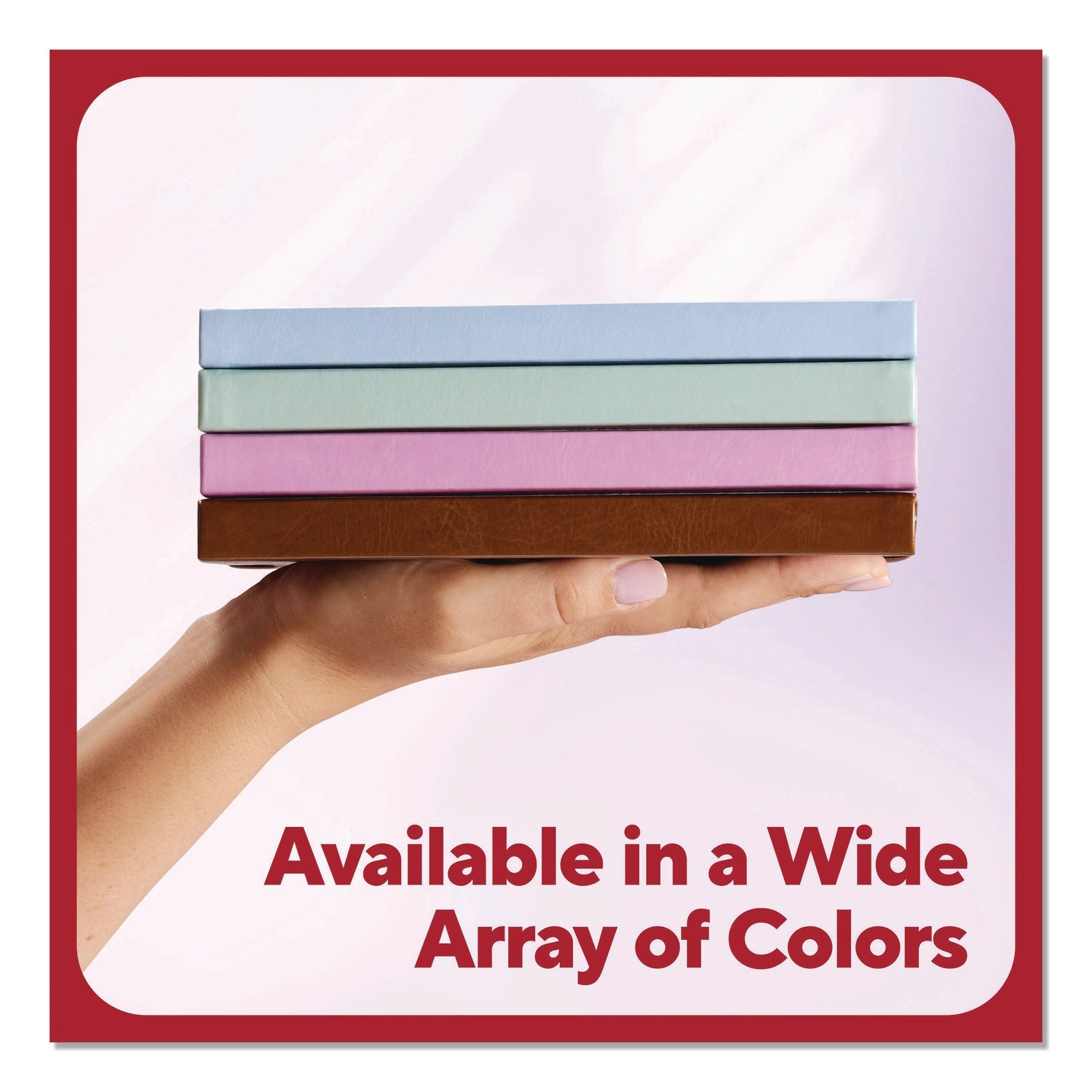 TRU RED™ Flexible-Cover Business Journal, Elastic Closure, 1-Subject, Narrow Rule, Mauve Cover, (128) 8 x 5.5 Sheets