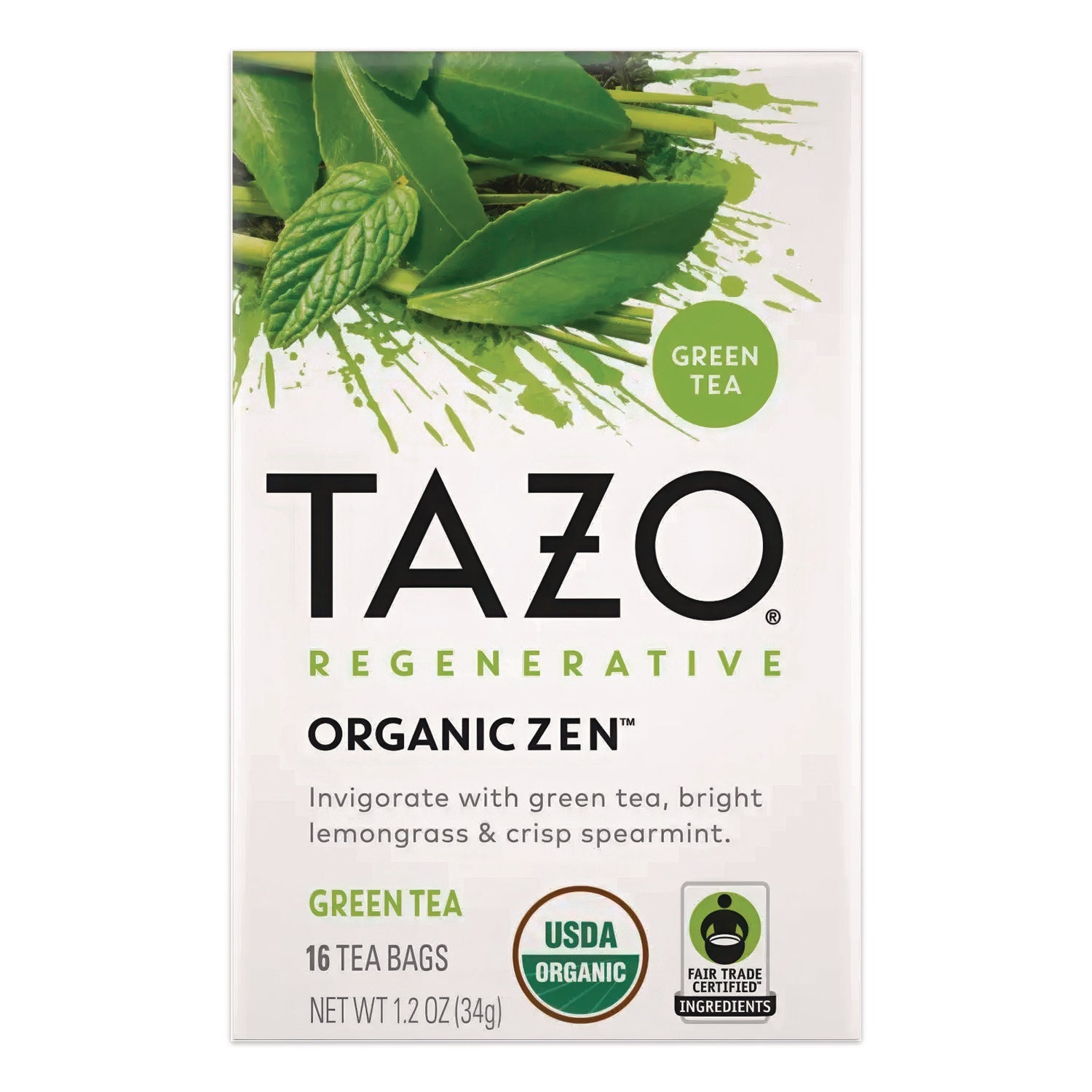 Tazo Organic Zen Tea Bags | 16-Box