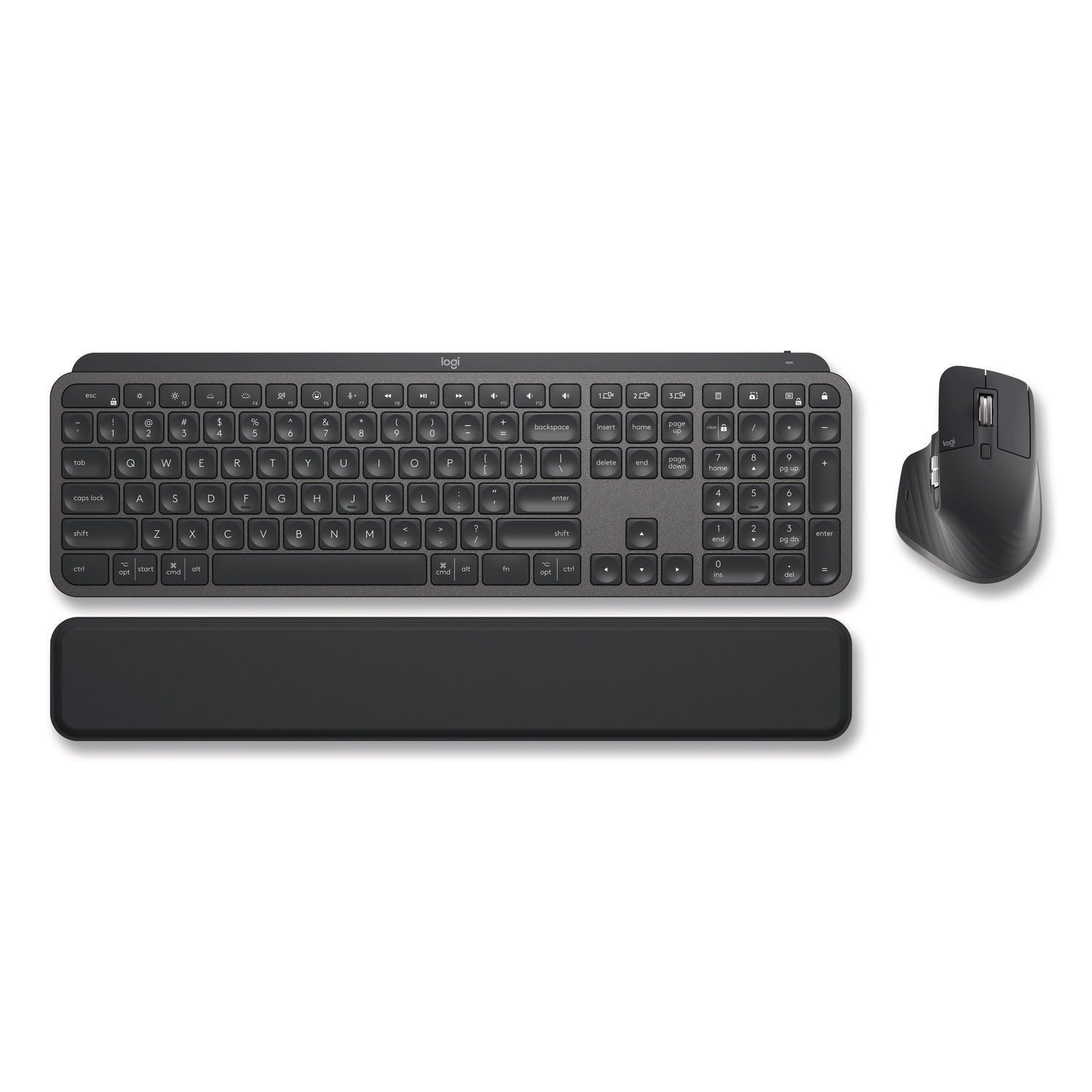Logitech® MX Keys Combo for Business Wireless Keyboard and Mouse Gen 2, 33 ft Wireless Range, Graphite