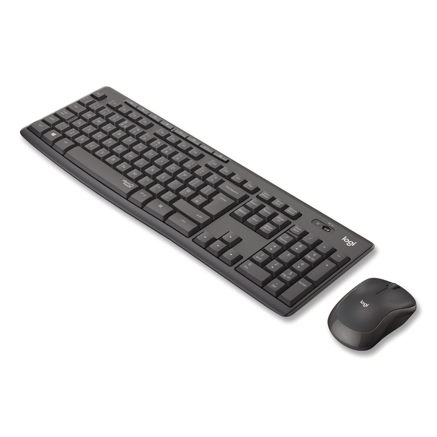 Logitech® MK295 Silent Wireless Combo, 2.4 GHz Frequency/33 ft Wireless Range, Graphite - Bloom Skins