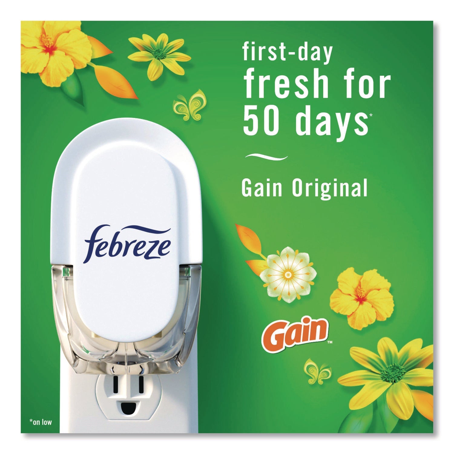 Febreze® PLUG Air Freshener Refills, Gain Scent, 2.63 oz, 3/Pack, 6 Packs/Carton