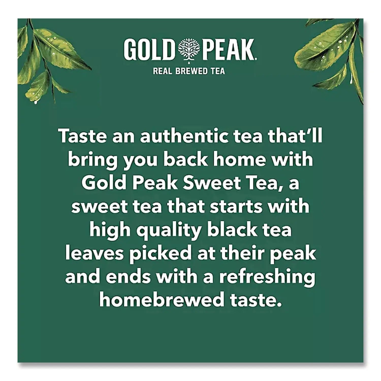 Gold Peak Zero Sugar Sweet Tea, 18.5 oz Bottle,12/Carton