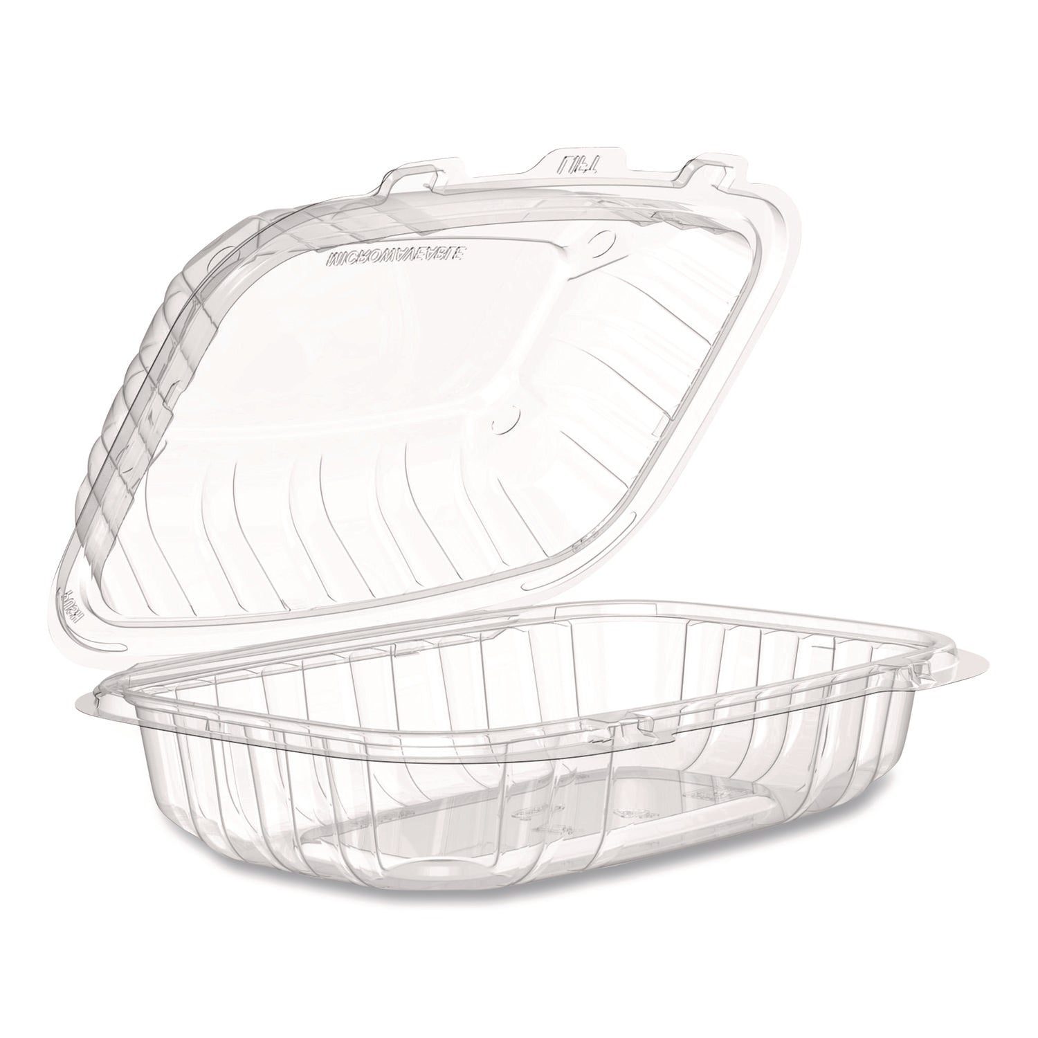 Dart® Microwaveable Hinged Containers, 6.5 x 9 x 3, Clear, Plastic, 300/Carton - Bloom Skins