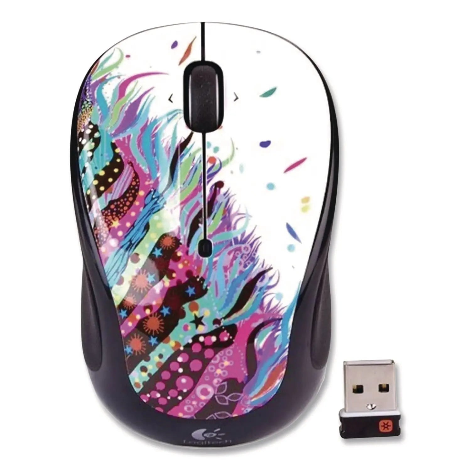 Logitech® M325 Wireless Mouse, 2.4 GHz Frequency/30 ft Wireless Range, Left/Right Hand Use, Celebrate - Bloom Skins