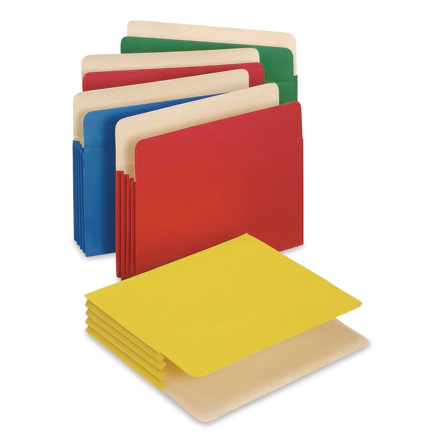 Pendaflex® Heavy Duty Reinforced File Pocket, 3.5" Expansion, Letter Size, Randomly Assorted Colors, 5/Box