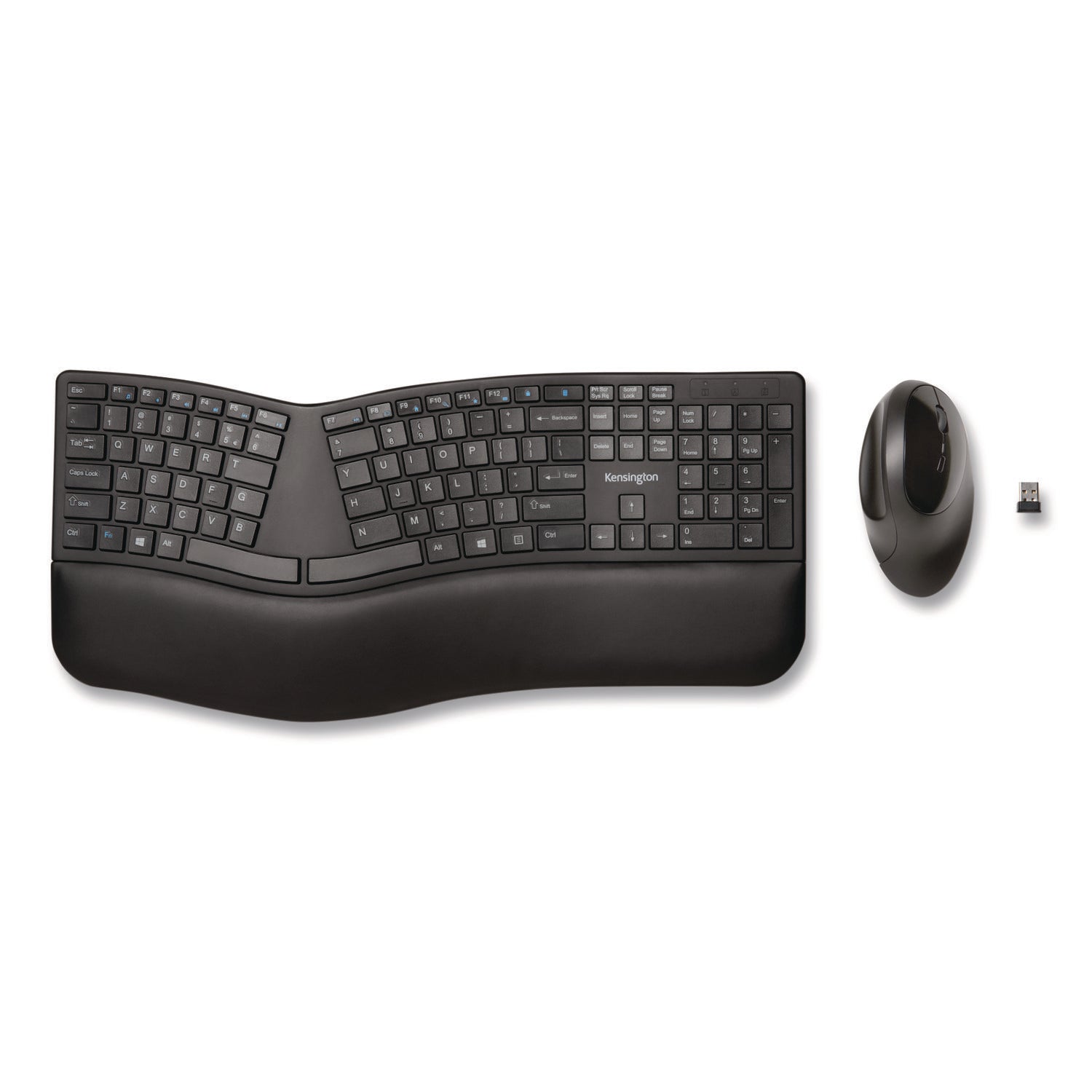 Kensington® Pro Fit Ergo Wireless Keyboard and Mouse, 2.4 GHz Frequency, 30 ft Wireless Range, Black - Bloom Skins