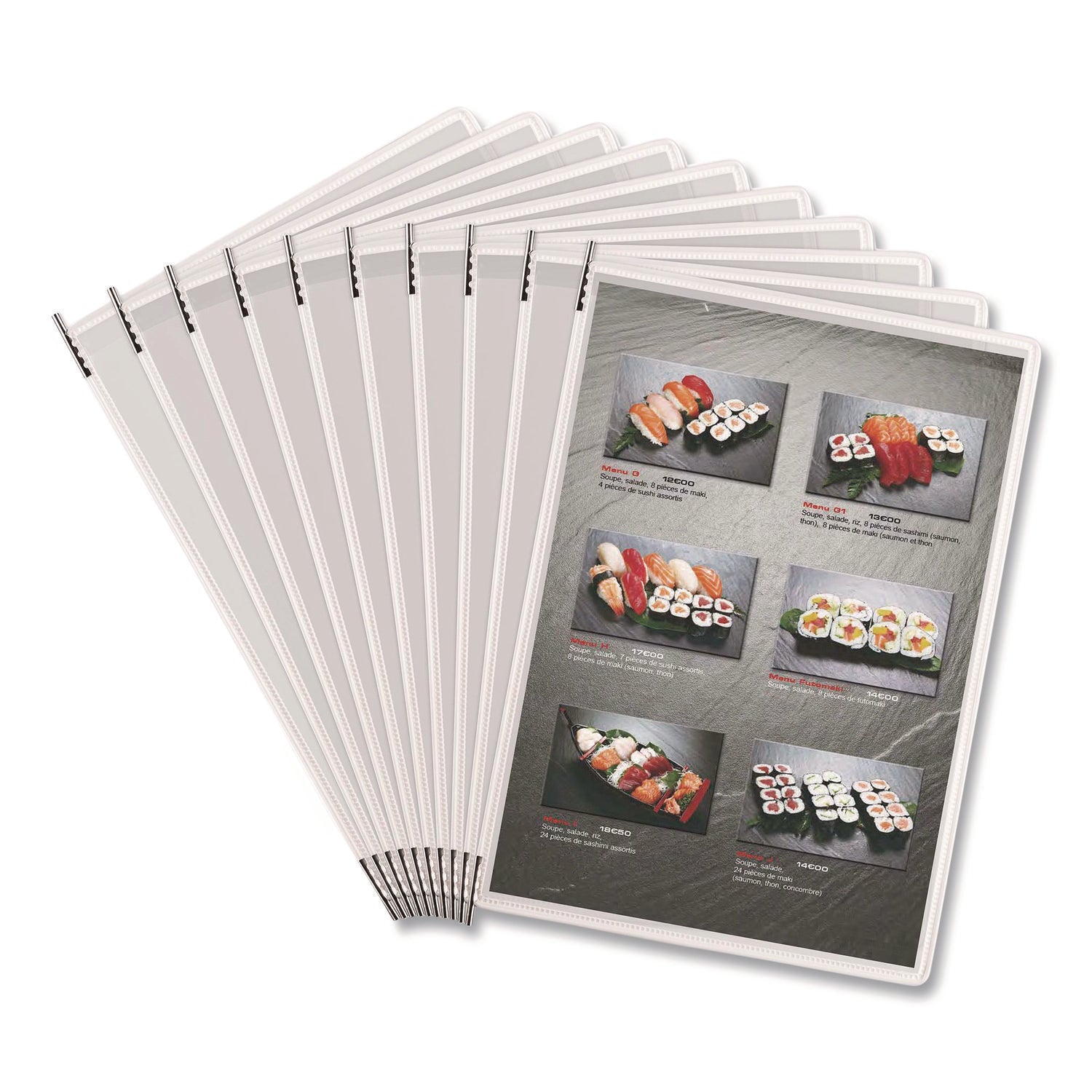 djois® by Tarifold Antimicrobial Pivoting Pockets, 1 Section, White, 10/Pack - Bloom Skins