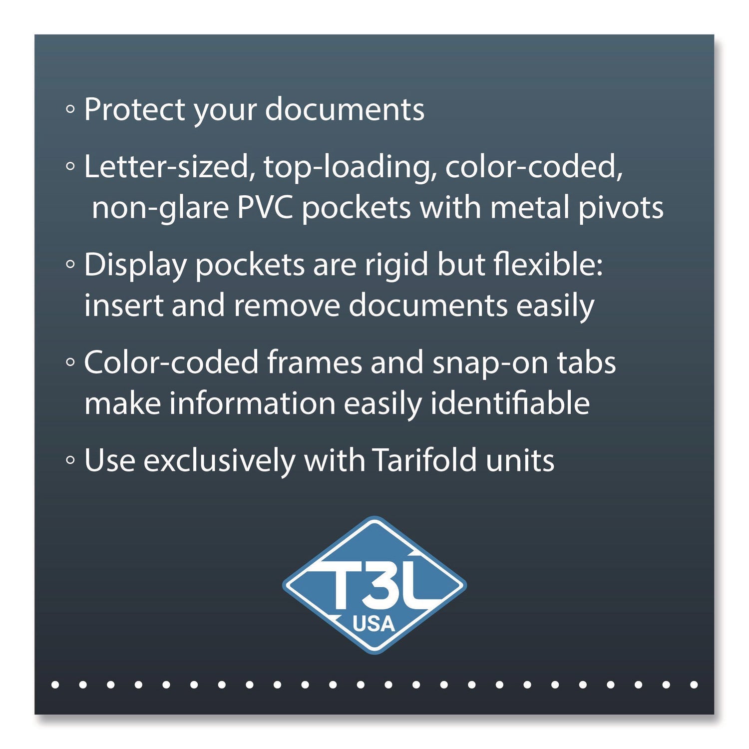 djois® by Tarifold Antimicrobial Pivoting Pockets, 1 Section, Assorted Colors, 10/Pack - Bloom Skins