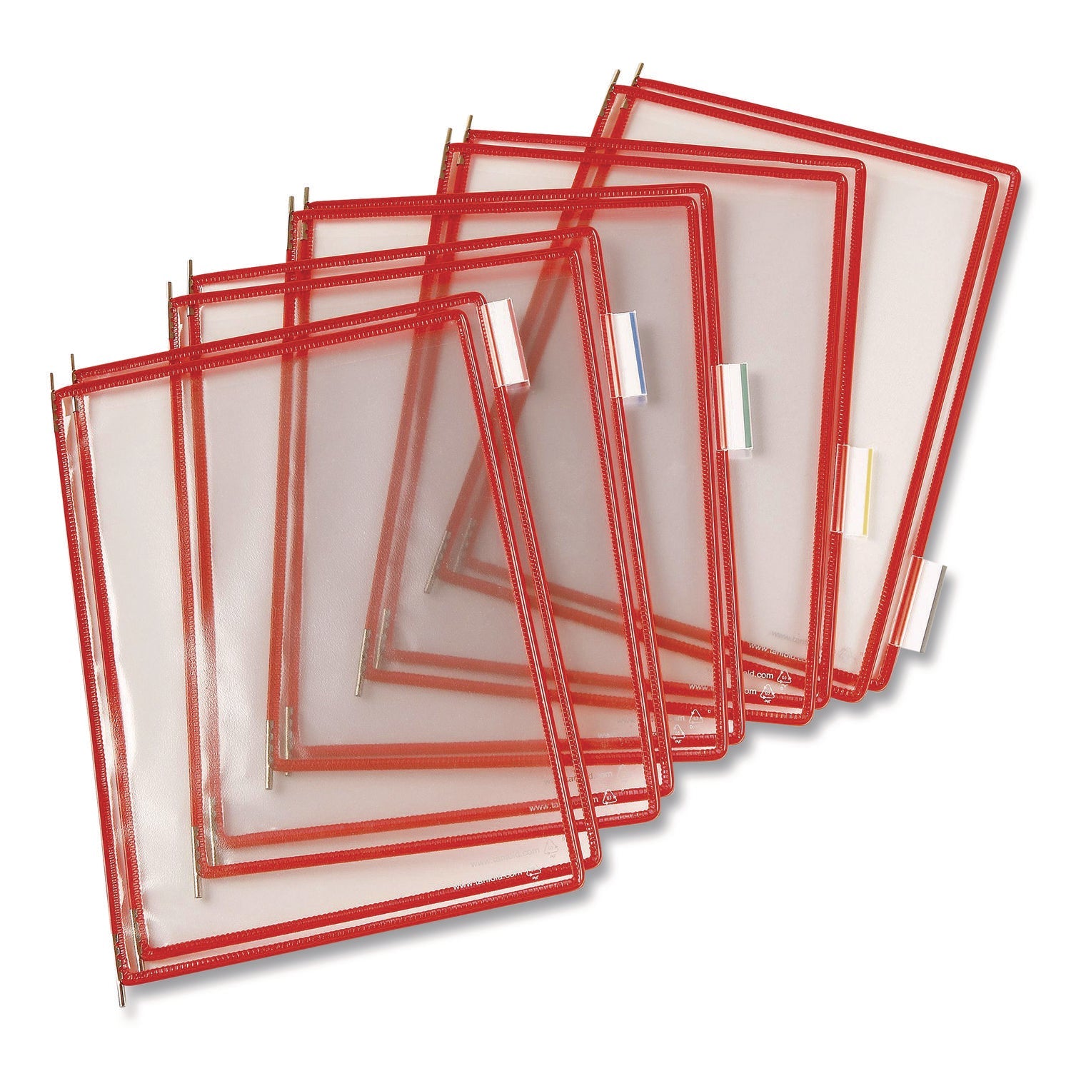 djois® by Tarifold Pivoting Pockets, 1 Section, Red, 10/Pack - Bloom Skins