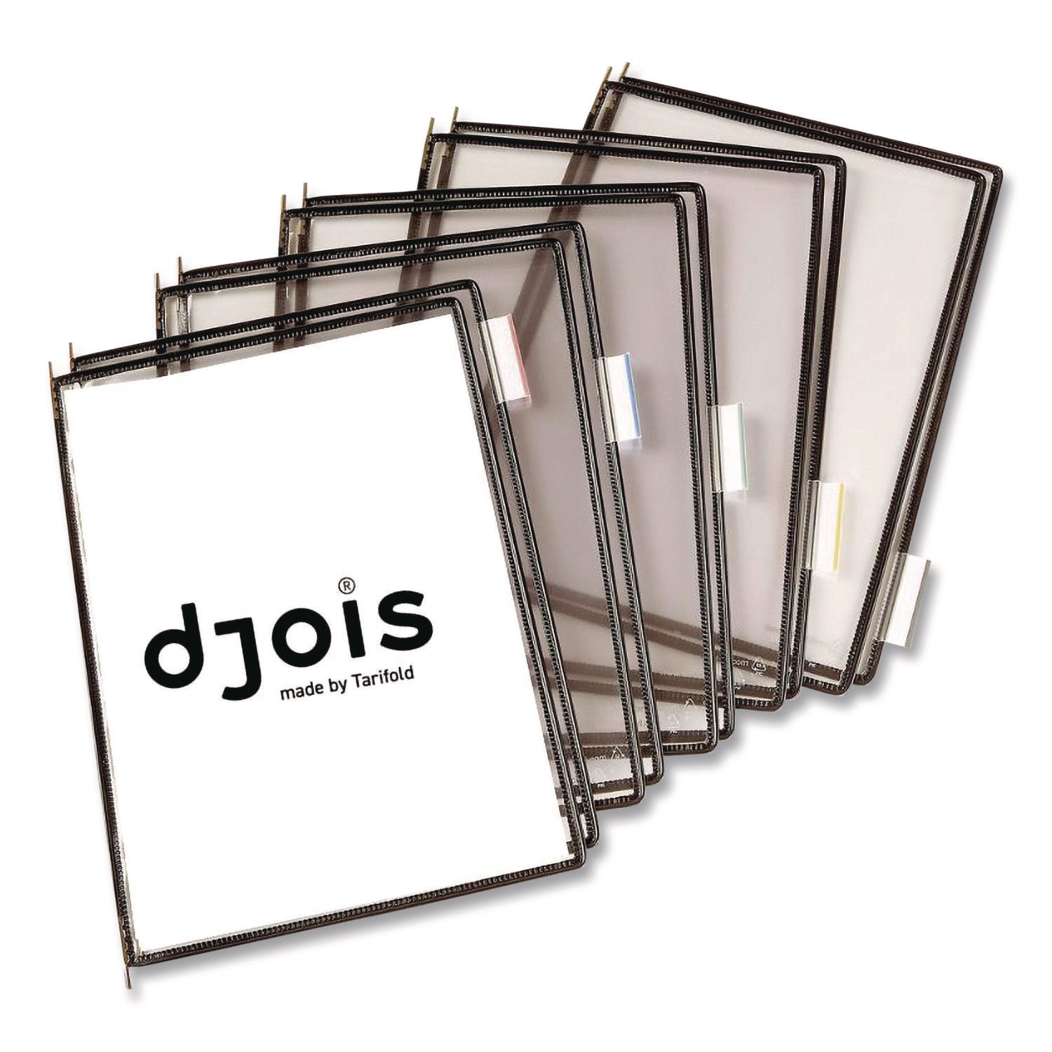 djois® by Tarifold Pivoting Pockets, 1 Section, Black, 10/Pack - Bloom Skins