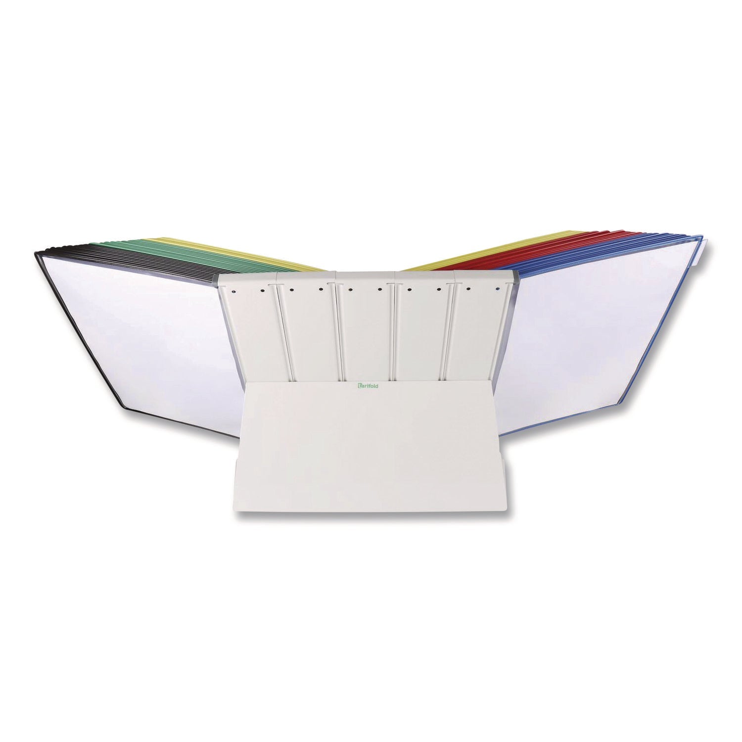 djois® by Tarifold Desktop Reference and Display System, 50 Panels with Assorted Borders, White Base - Bloom Skins