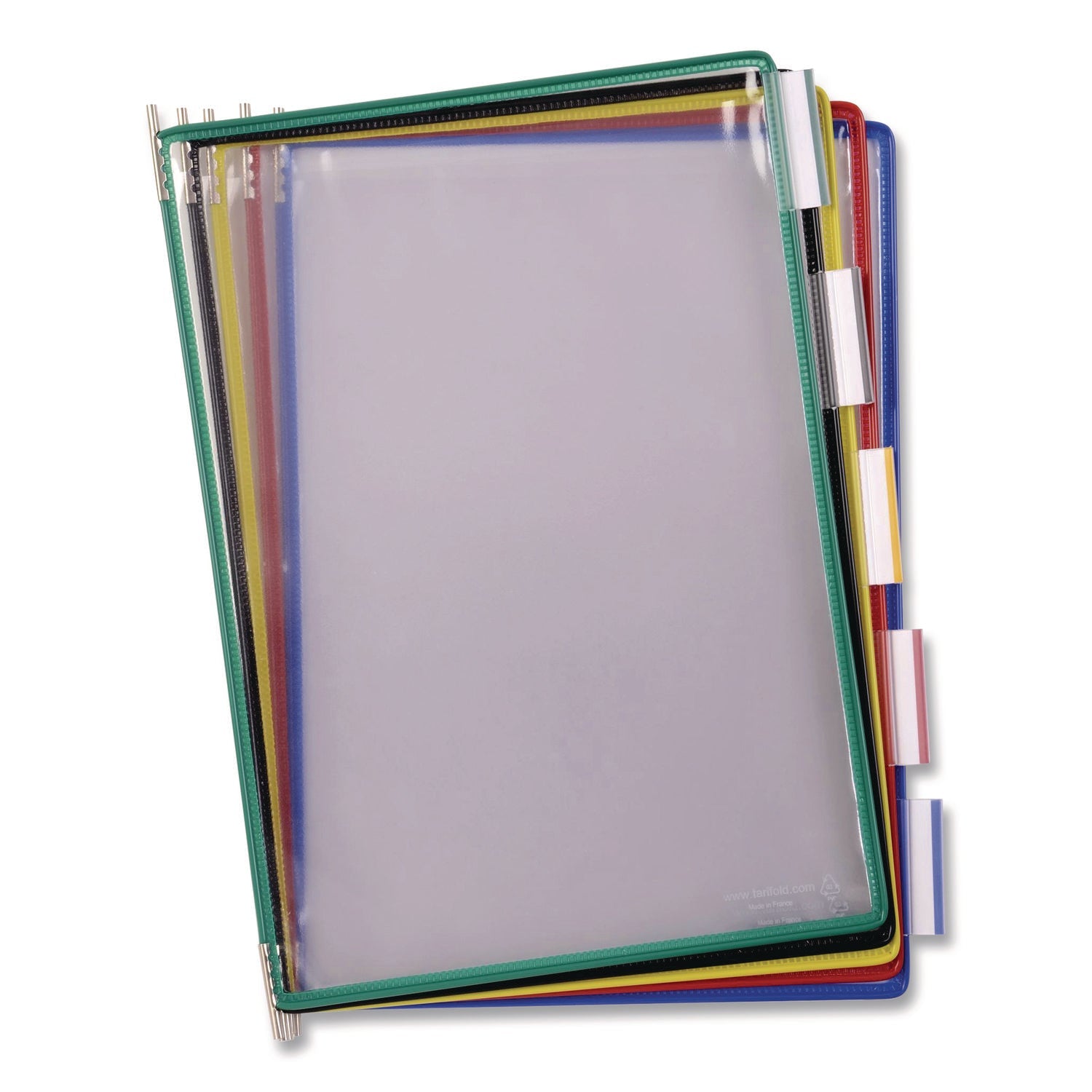 djois® by Tarifold Desktop Reference and Display System, 40 Panels with Assorted Borders, White Base - Bloom Skins