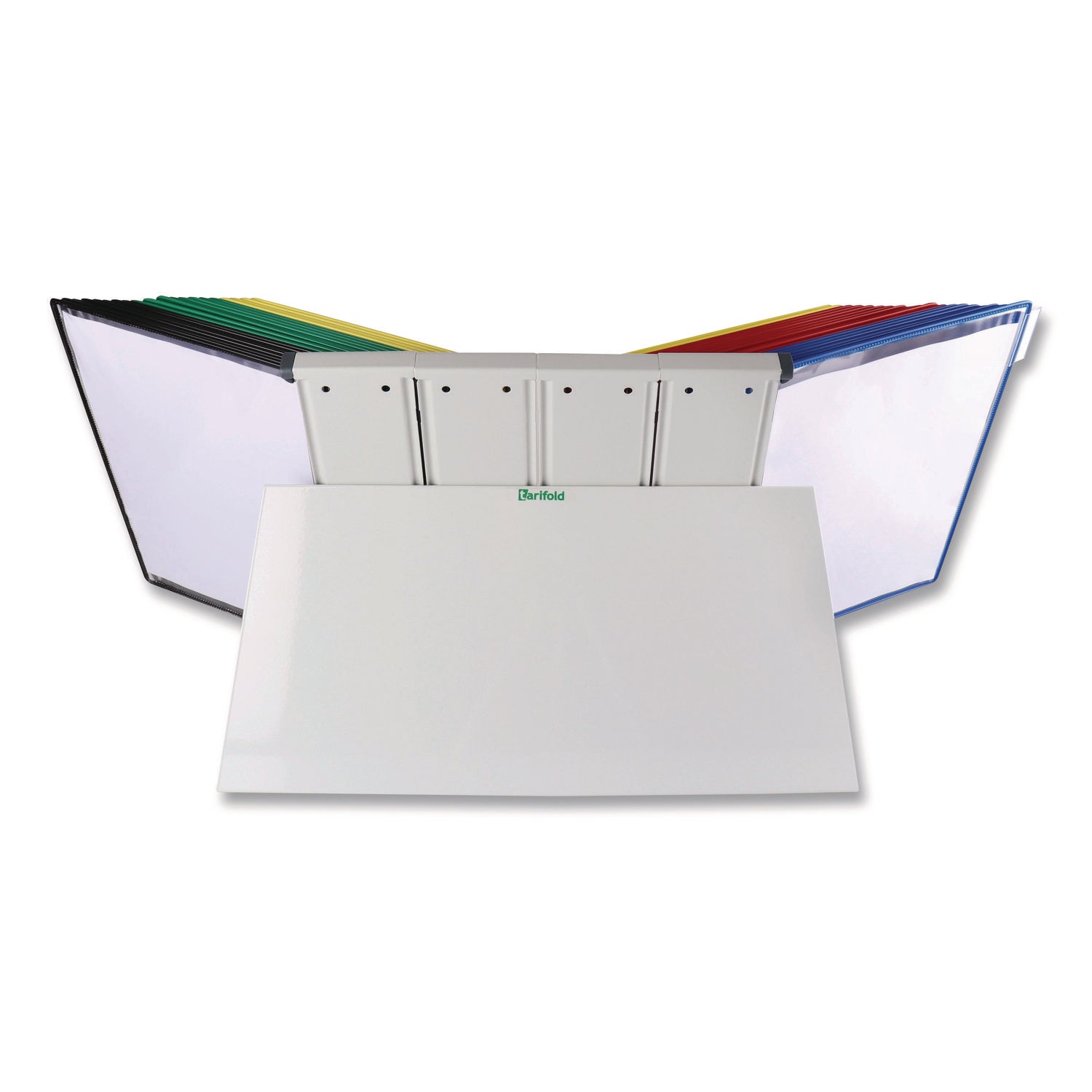 djois® by Tarifold Desktop Reference and Display System, 40 Panels with Assorted Borders, White Base - Bloom Skins