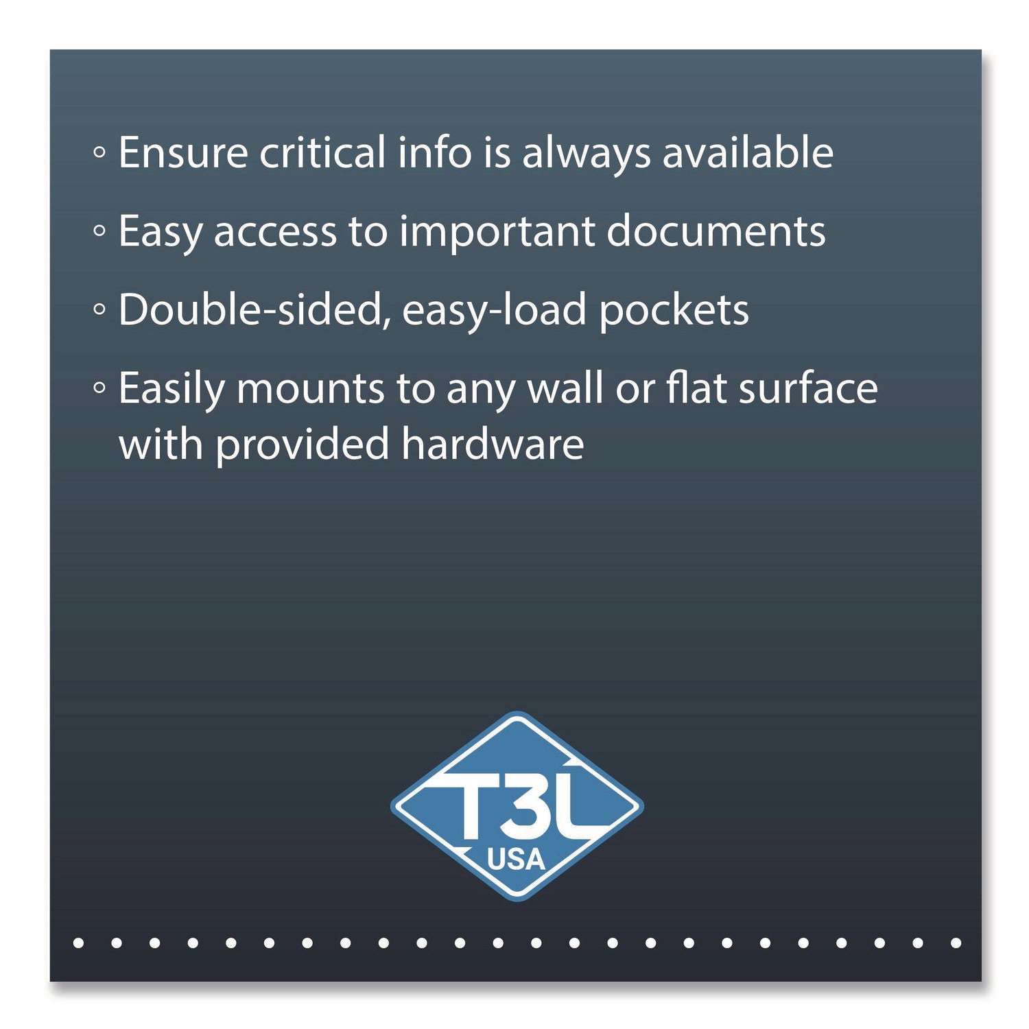 djois® by Tarifold Easy-Load Wall Display Unit, 10 Panels with Black Borders, Black Base - Bloom Skins