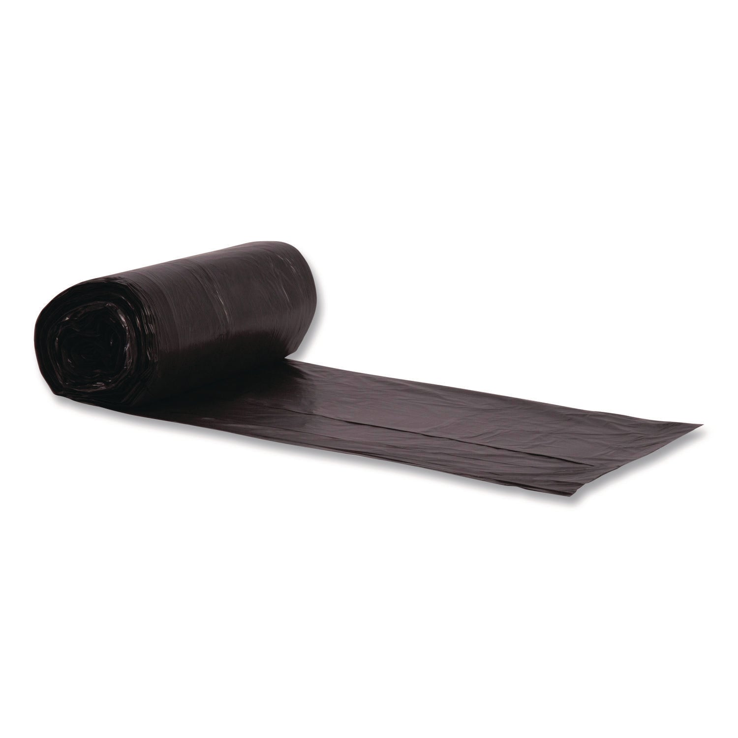 Heritage High-Density Waste Can Liners, 33 gal, 16 mic, 33 x 40, Black, Roll, 250/Carton