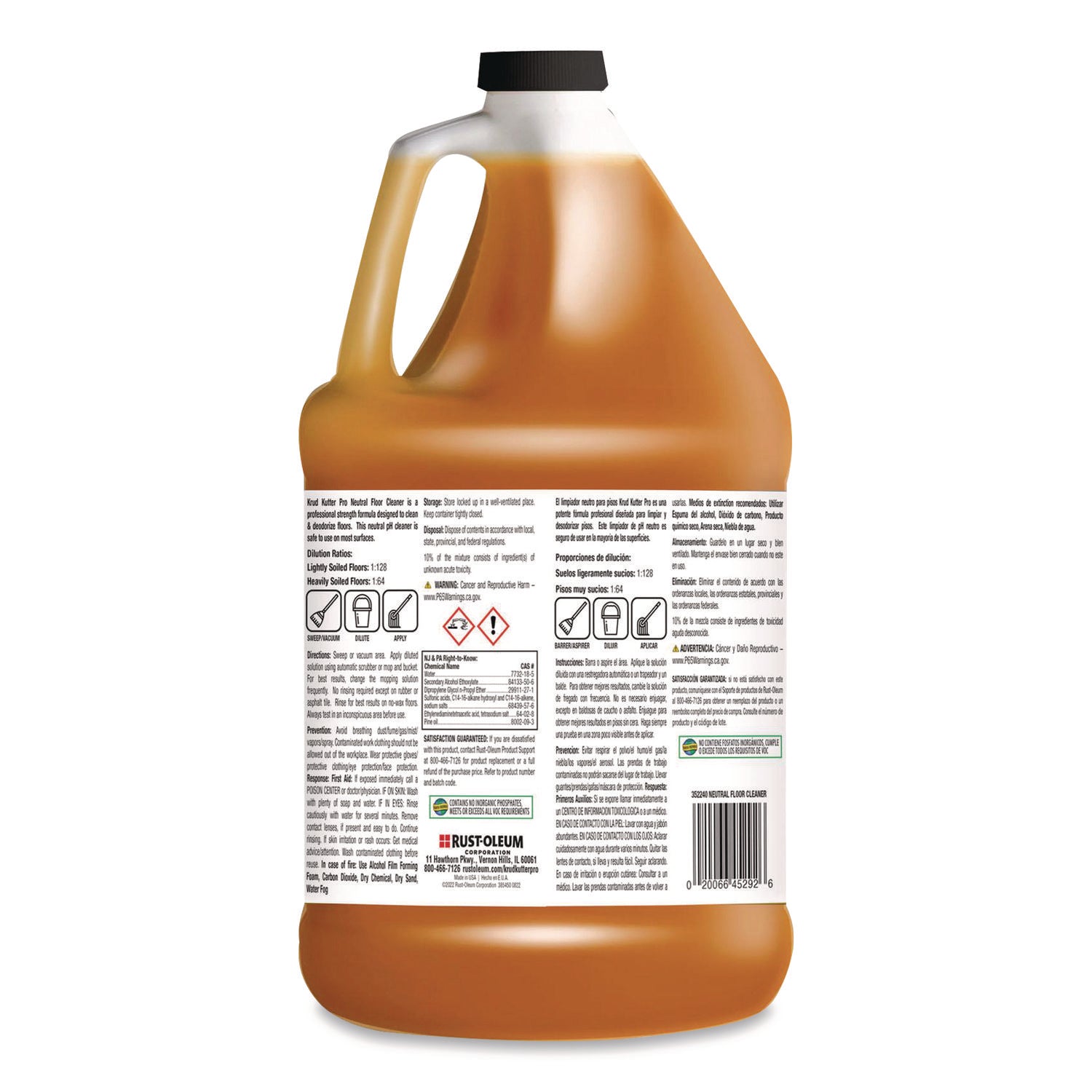 KRUD KUTTER® PRO Concentrated Neutral Floor Cleaner, Pine Scent, 1 gal Bottle, 4/Carton - Bloom Skins