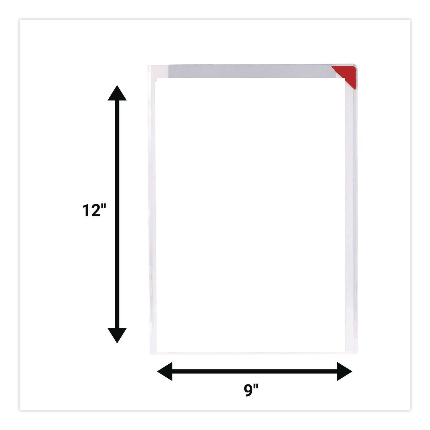 djois® by Tarifold Easy Clic Sub-Zero Signage Pocket, 8.5 x 11 Insert, Clear Frame, 10/Pack - Bloom Skins