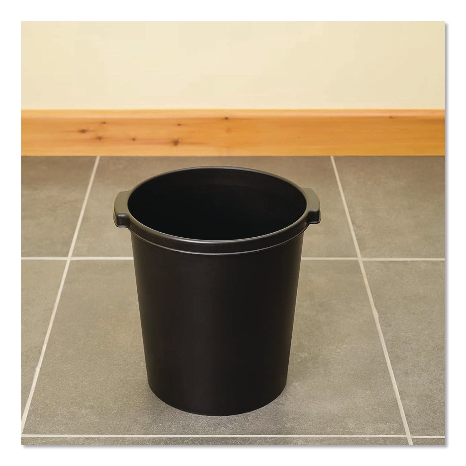 djois® by Tarifold Re-solution Commerical Waste Paper Bin, 4.5 gal, Plastic, Black - Bloom Skins
