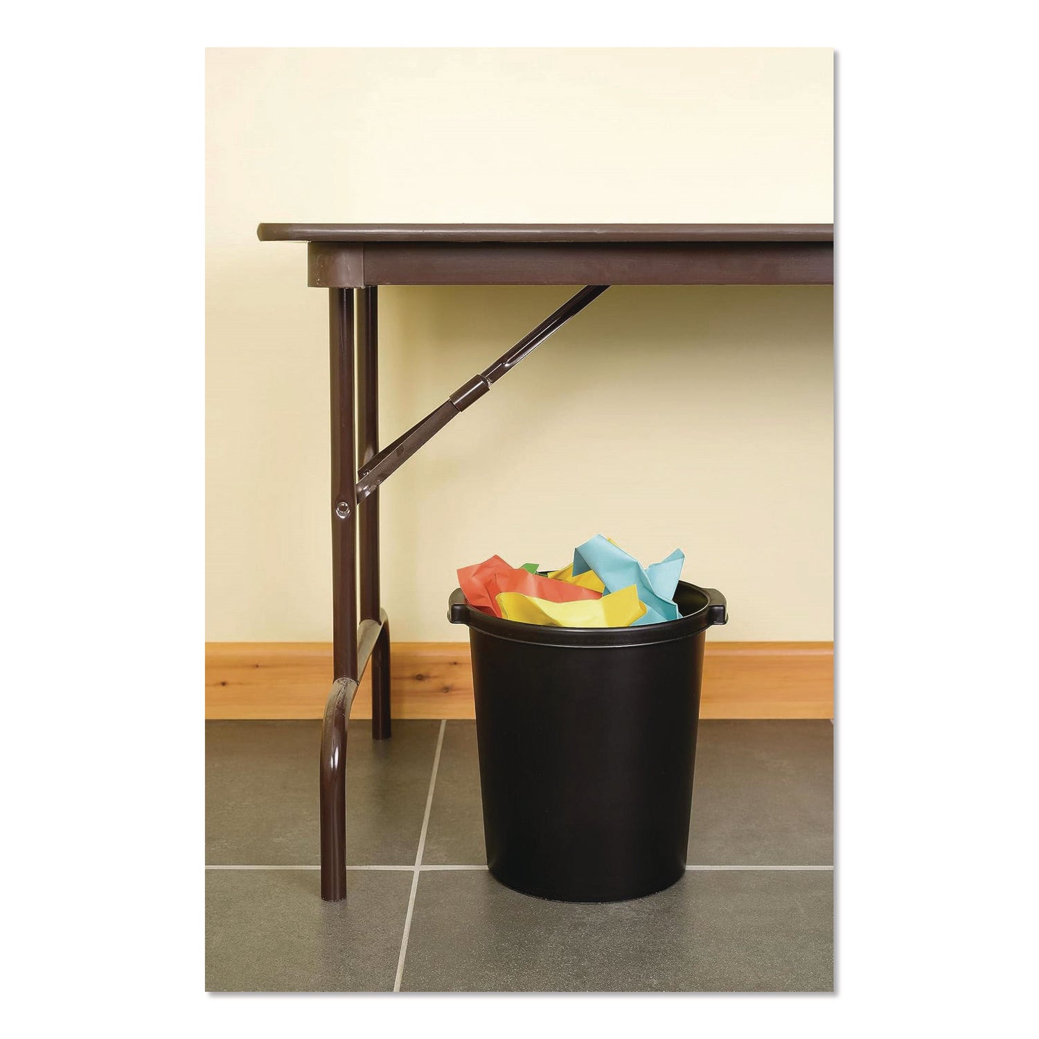 djois® by Tarifold Re-solution Commerical Waste Paper Bin, 4.5 gal, Plastic, Black - Bloom Skins